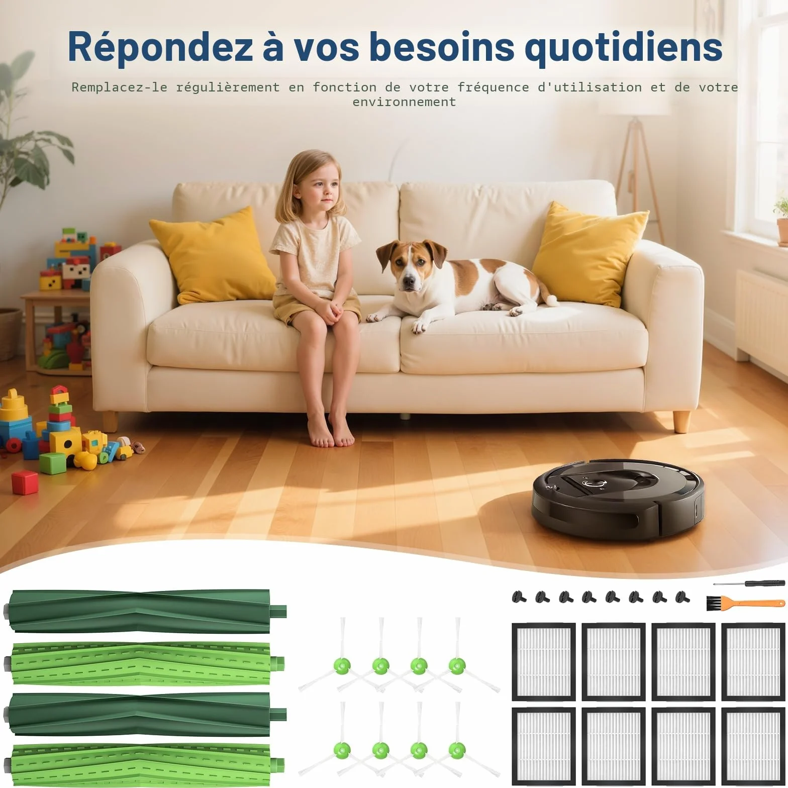 22 pièces accessoires pour aspirateur iRobot Roomba i7 j7 i3 i4 i6 i8 E5 E6 E7 séries E/I/J