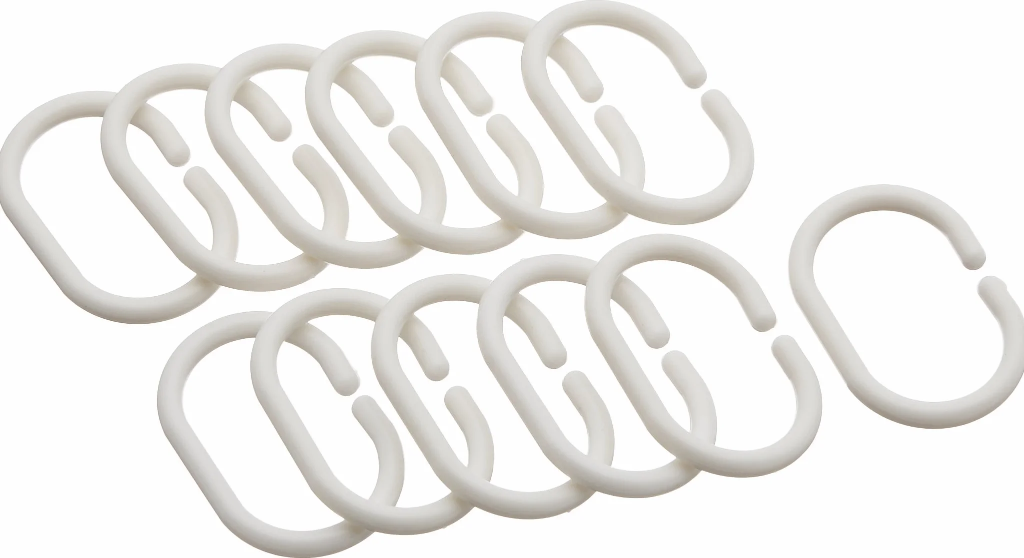 Amazon Basics Rideau de douche en tissu résistant à l'eau, lavable en machine, 180 x 200 cm, blanc