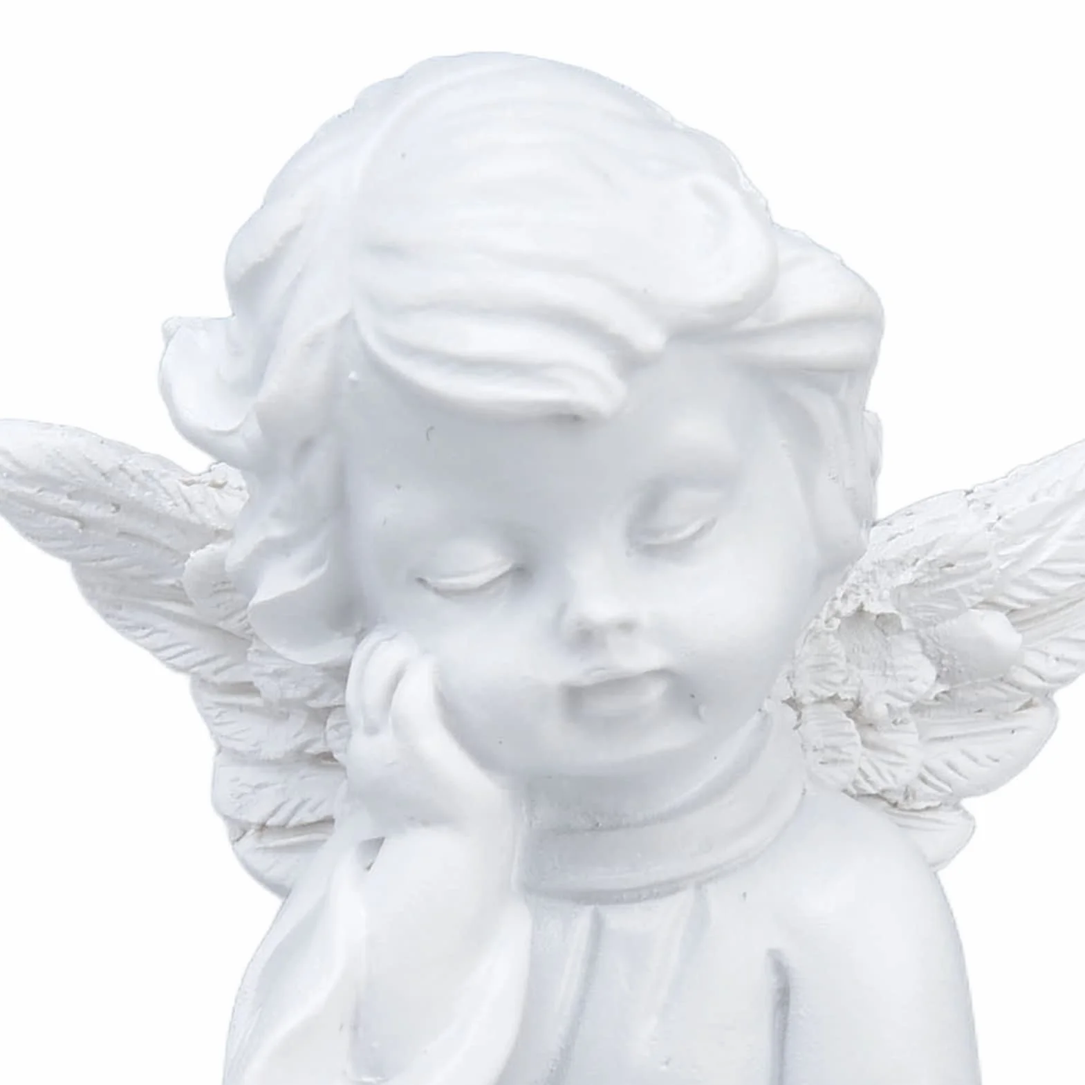 Statuette Ange Gardien Résine 6x5.5cm Décoration Intérieure Extérieure Cadeau Religieux Catholique