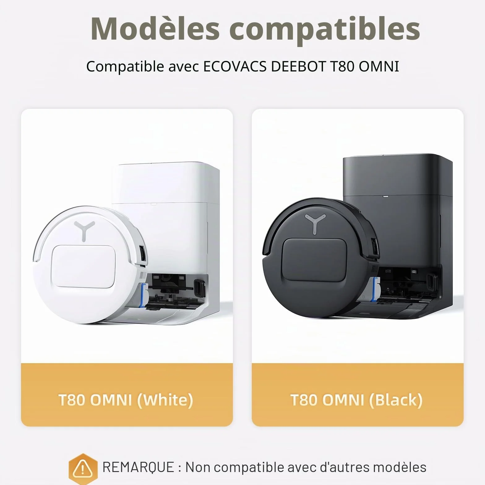 ECOVACS DEEBOT T80 OMNI Pièces de Rechange Robot Aspirateur, 1 Brosse Principale, 4 Filtres, 4 Brosses Latérales, 2 Rouleaux, 4 Sacs à Poussière