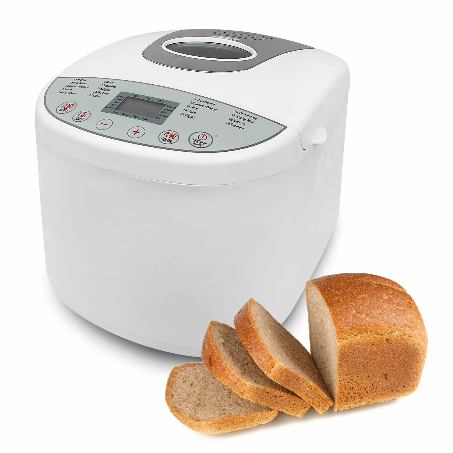 Todeco Machine à Pain 19 Programmes 3 Tailles 1.0/1.5/2.0LB