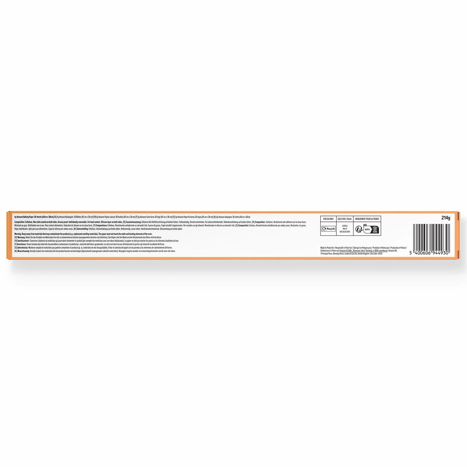 Amazon Papier de cuisson 30 feuilles 42 cm x 38 cm