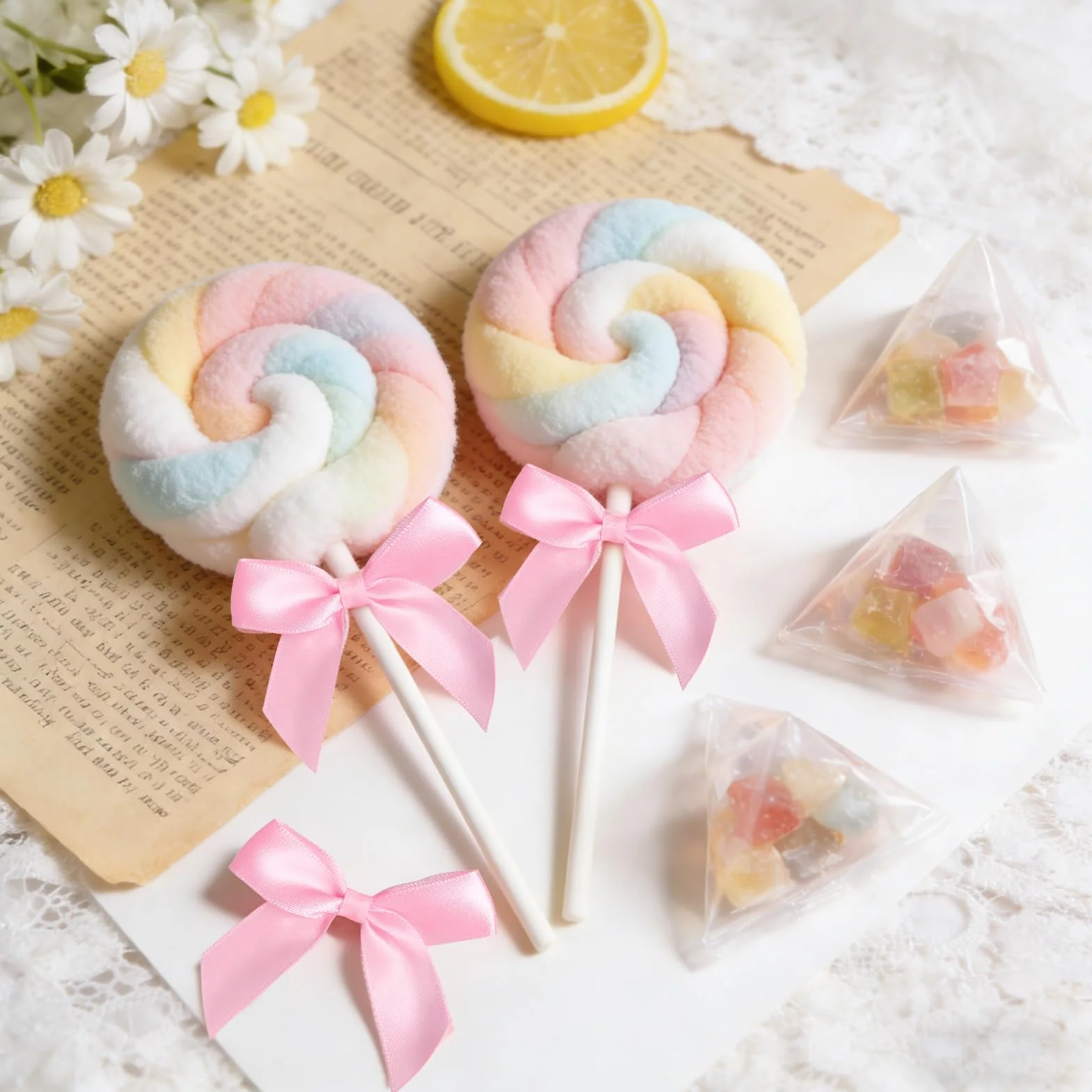 Nœuds Décoratifs Autocollants en Satin Rose pour Cadeaux Mariages Saint-Valentin Noël