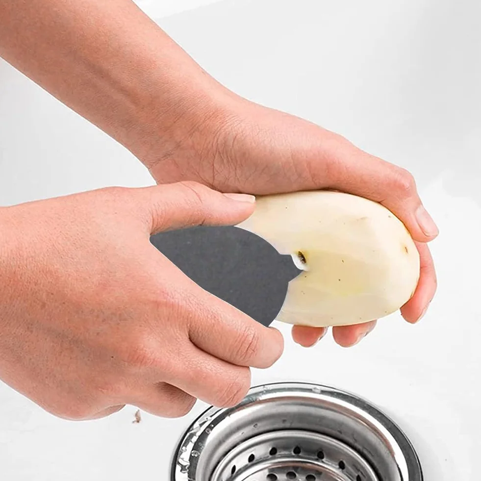 Brosse de nettoyage pour fruits et légumes, antidérapant, gris