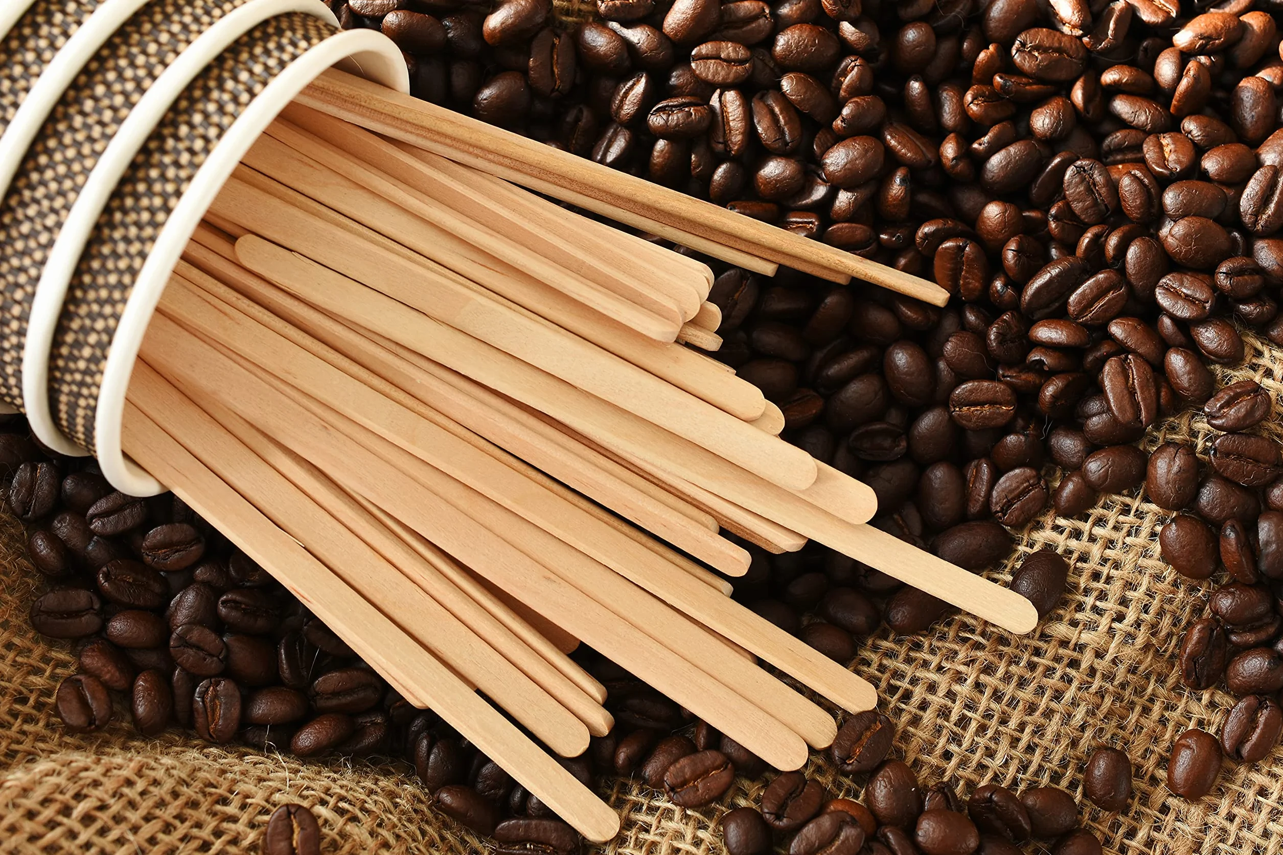 100 Touillettes en Bois Naturel pour Café - Agitateur Écologique Polyvalent