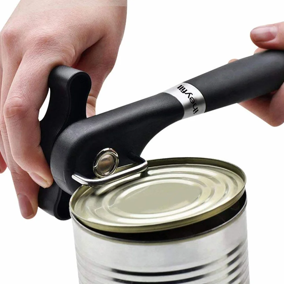 Ouvre-boîte de sécurité, conception ergonomique antidérapante, coupe latérale lisse