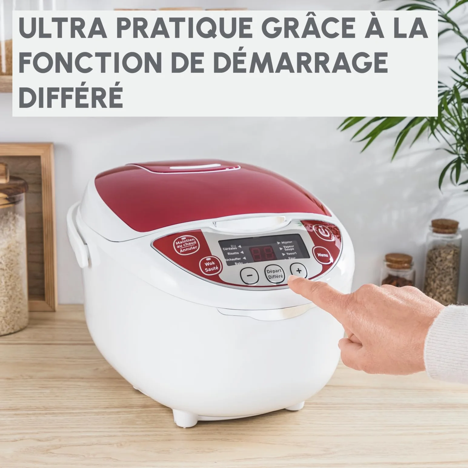 Moulinex Multicuiseur 5 L 750 W 12 programmes Cuisson vapeur Cuve antiadhésive amovible
