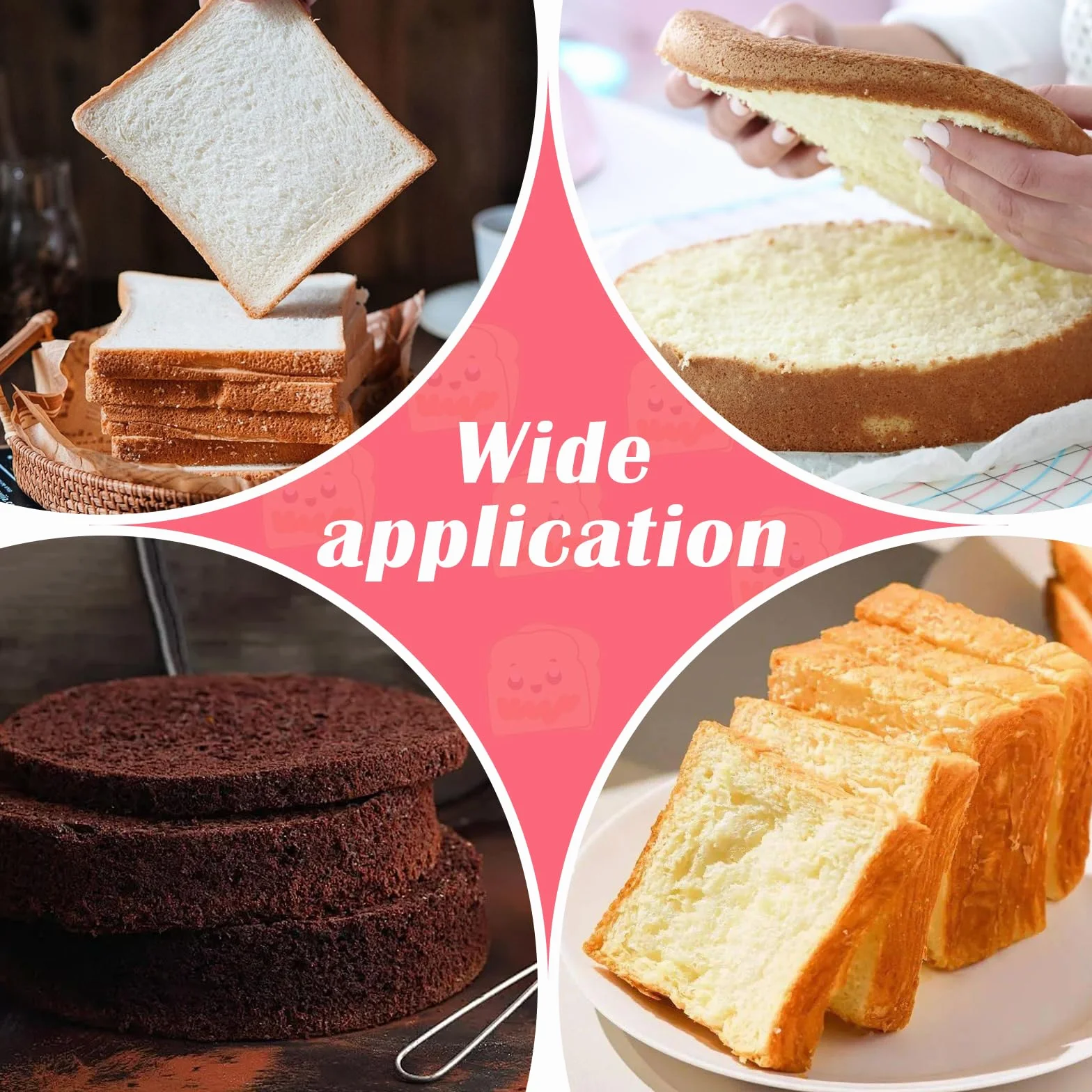 Couteau à Gâteau en Acier Inoxydable Réglable en Hauteur Cake Divider Coupe Gâteau Patisserie