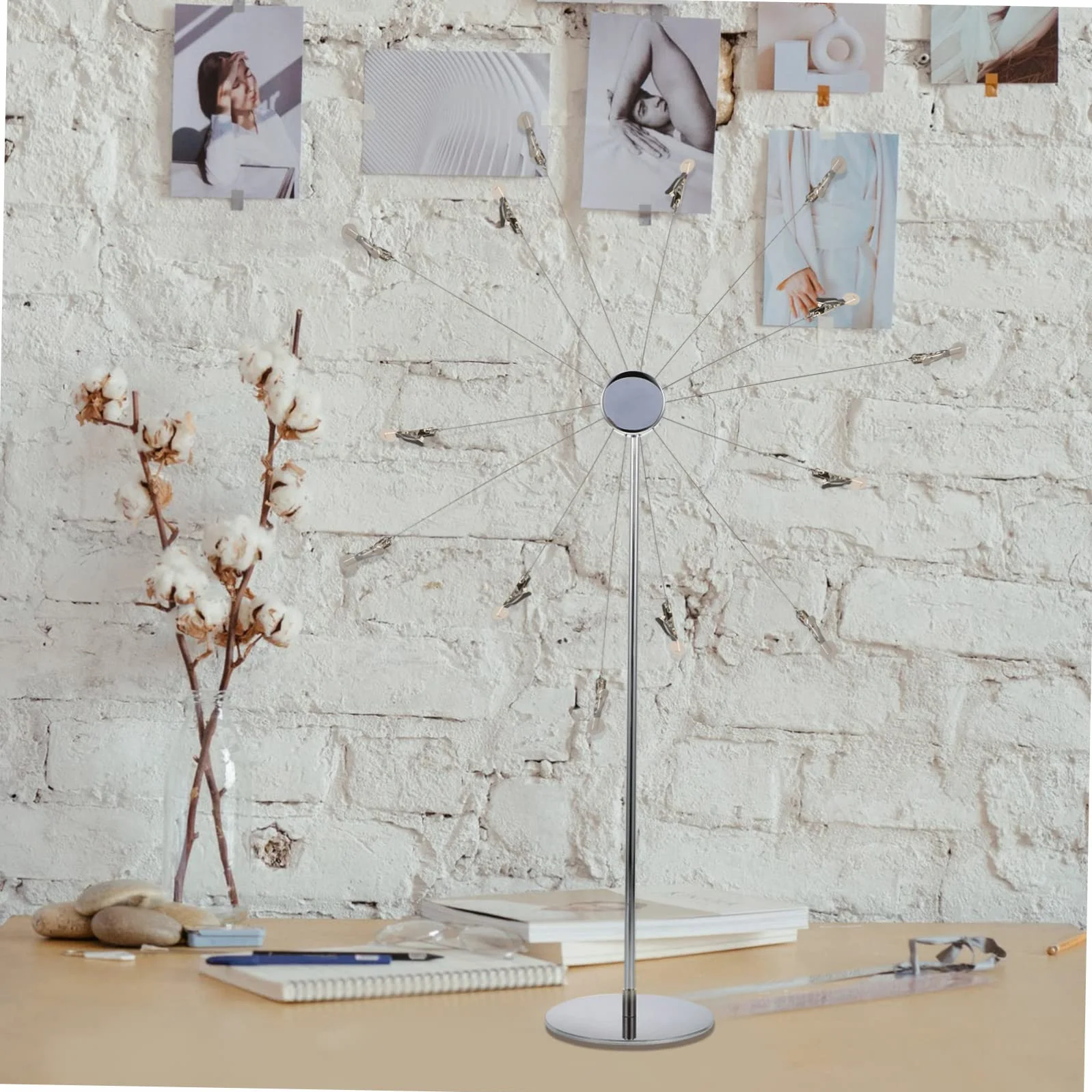Sky Wheel Support photo créatif avec clips durable décoration bureau Argenté
