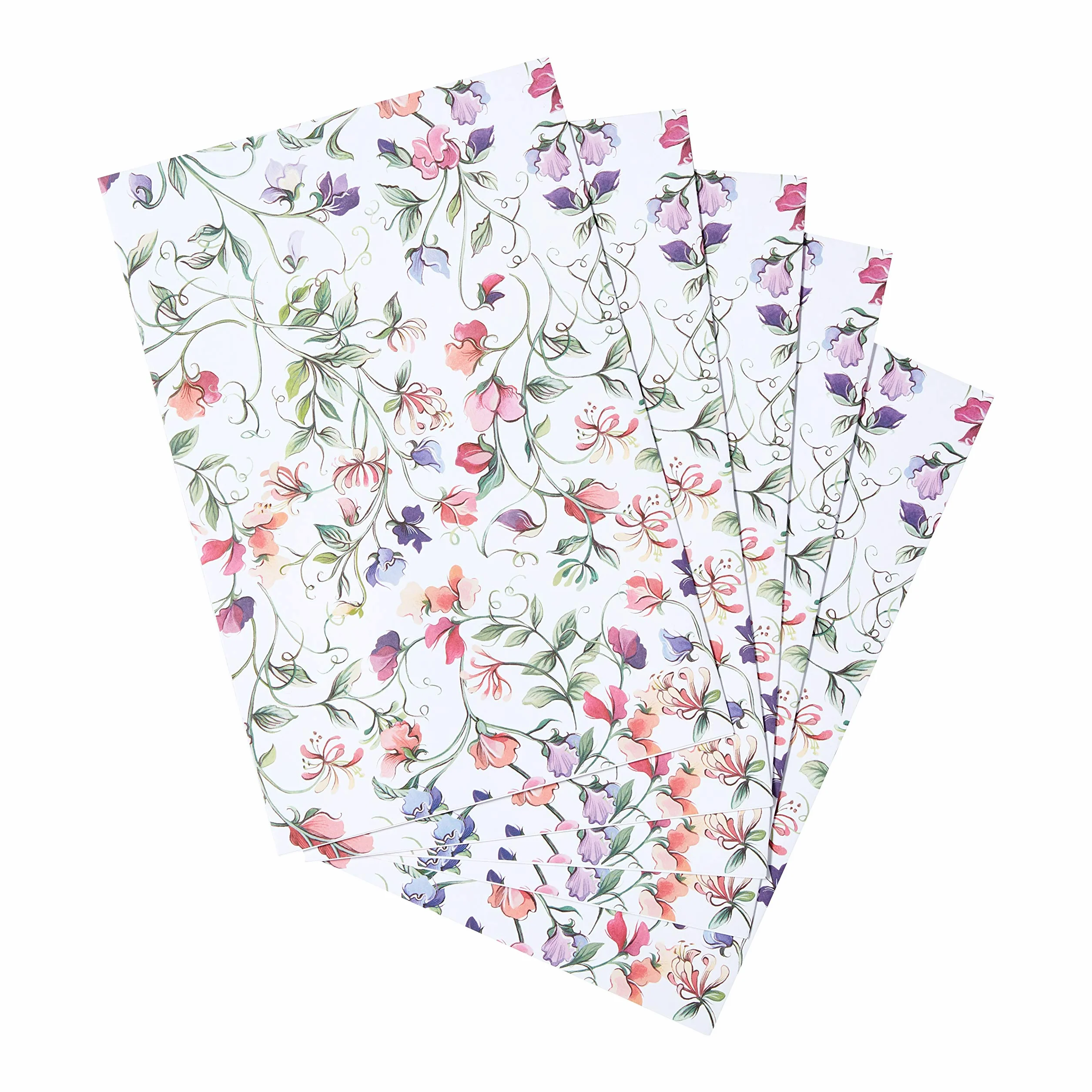 Heathcote & Ivory Lot de 5 feuilles de revêtement de tiroir parfumé pois de senteur et chèvrefeuille