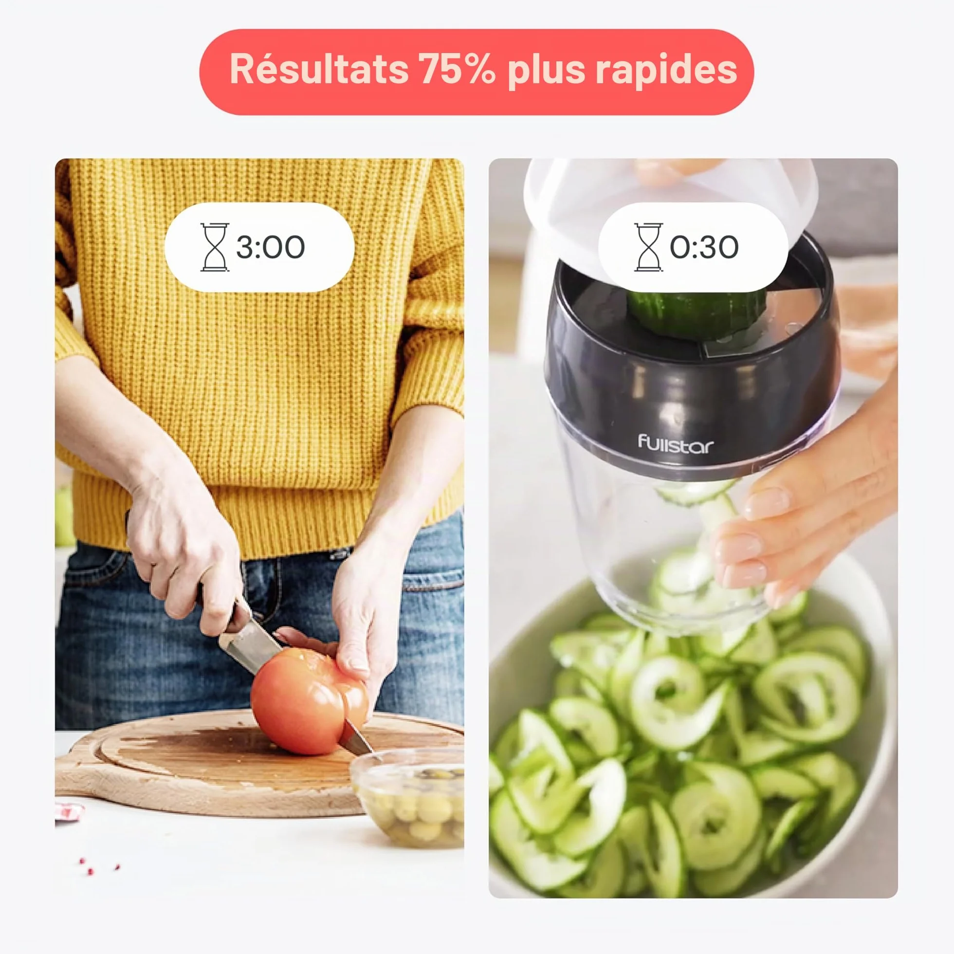 Spiraliseur de Légumes Manuel Multifonction 4-en-1 - Coupe Légumes Spirale pour Tagliatelles Courgette Carotte Concombre