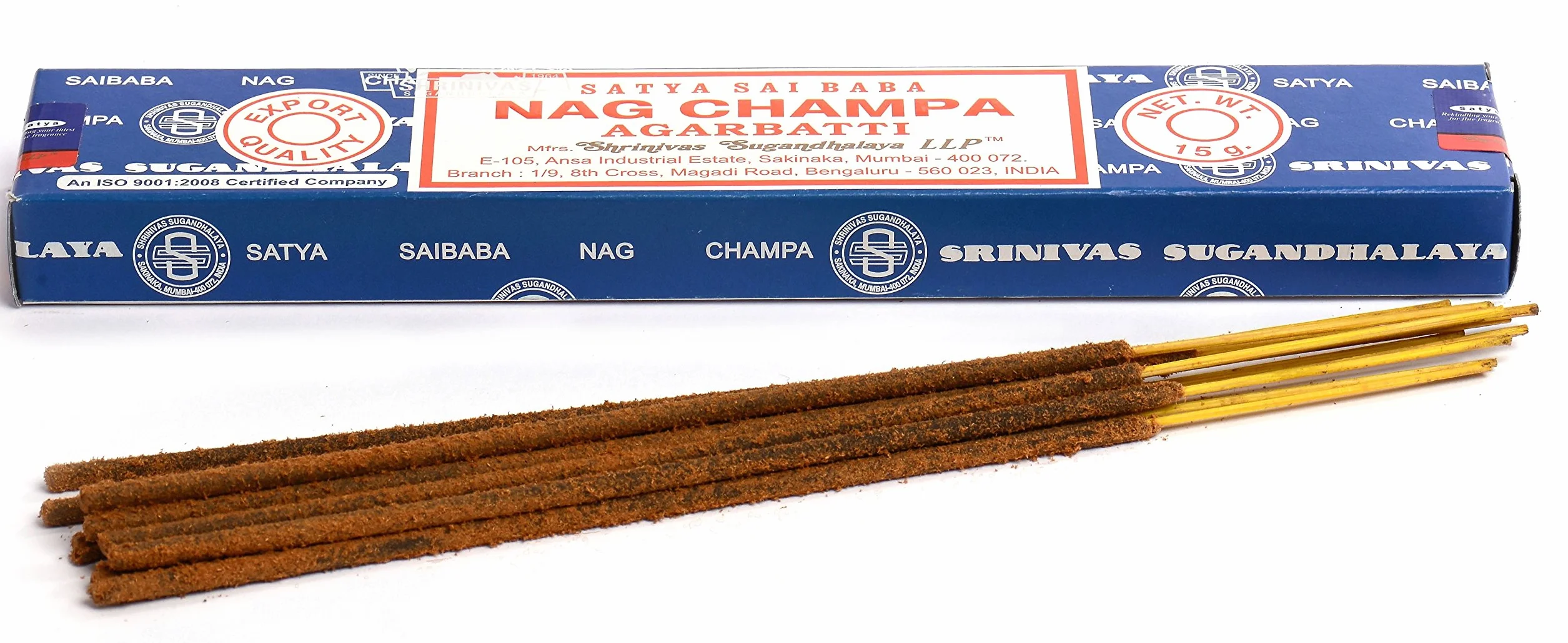 Nag Champa Encens Lot 12 Paquets 15 g 180 g Bleu