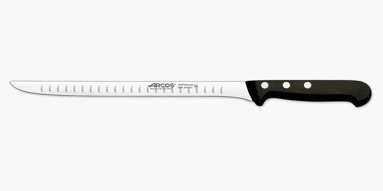 Arcos Couteau à Jambon Acier Inoxydable Lame 240 mm Manche POM Série Universelle Noir