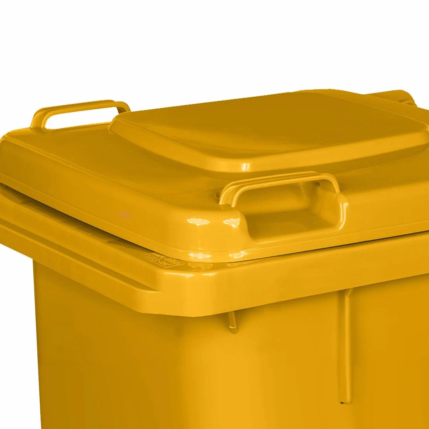 JESTIC Poubelle à roulettes 120 Litres Jaune Tri Selectif Garage XXL