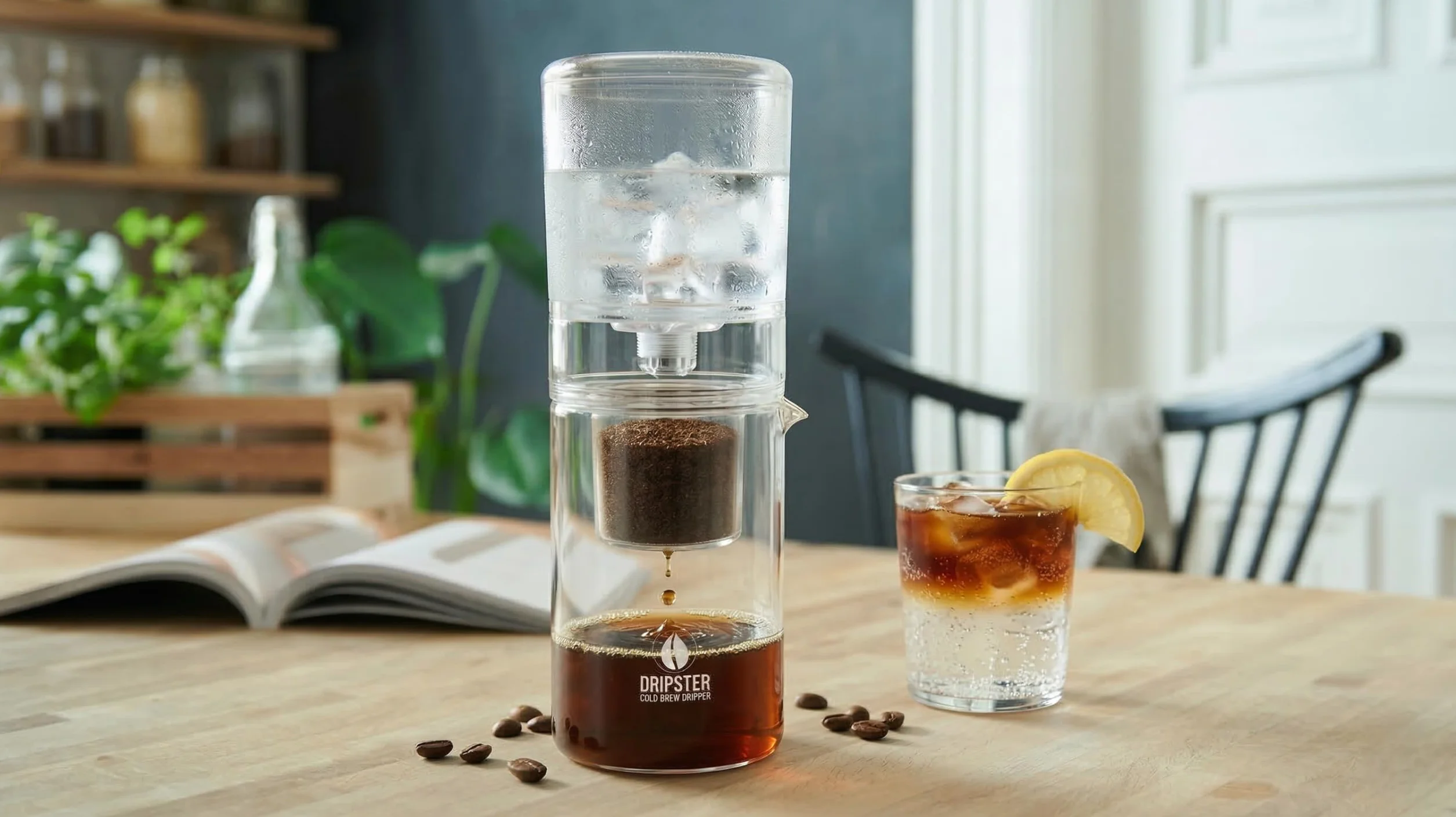 DRIPSTER Cold Brew Dripper 2 en 1 Cafetière à café froide 600 ml 4 tasses