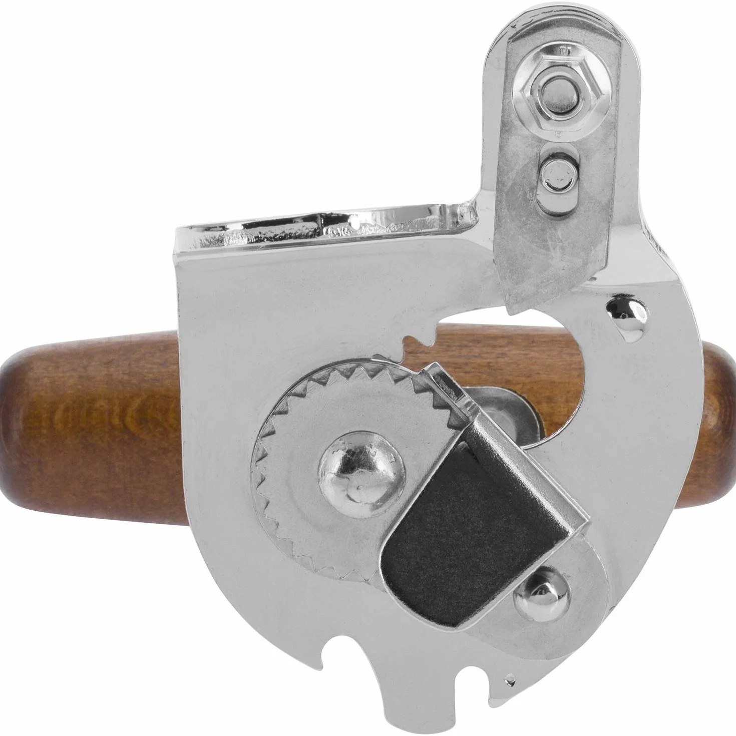 Westmark Ouvre-boîtes Professionnel Acier Bois pour Boîtes de Conserves Taille Gastronomique Gris et Marron Foncé