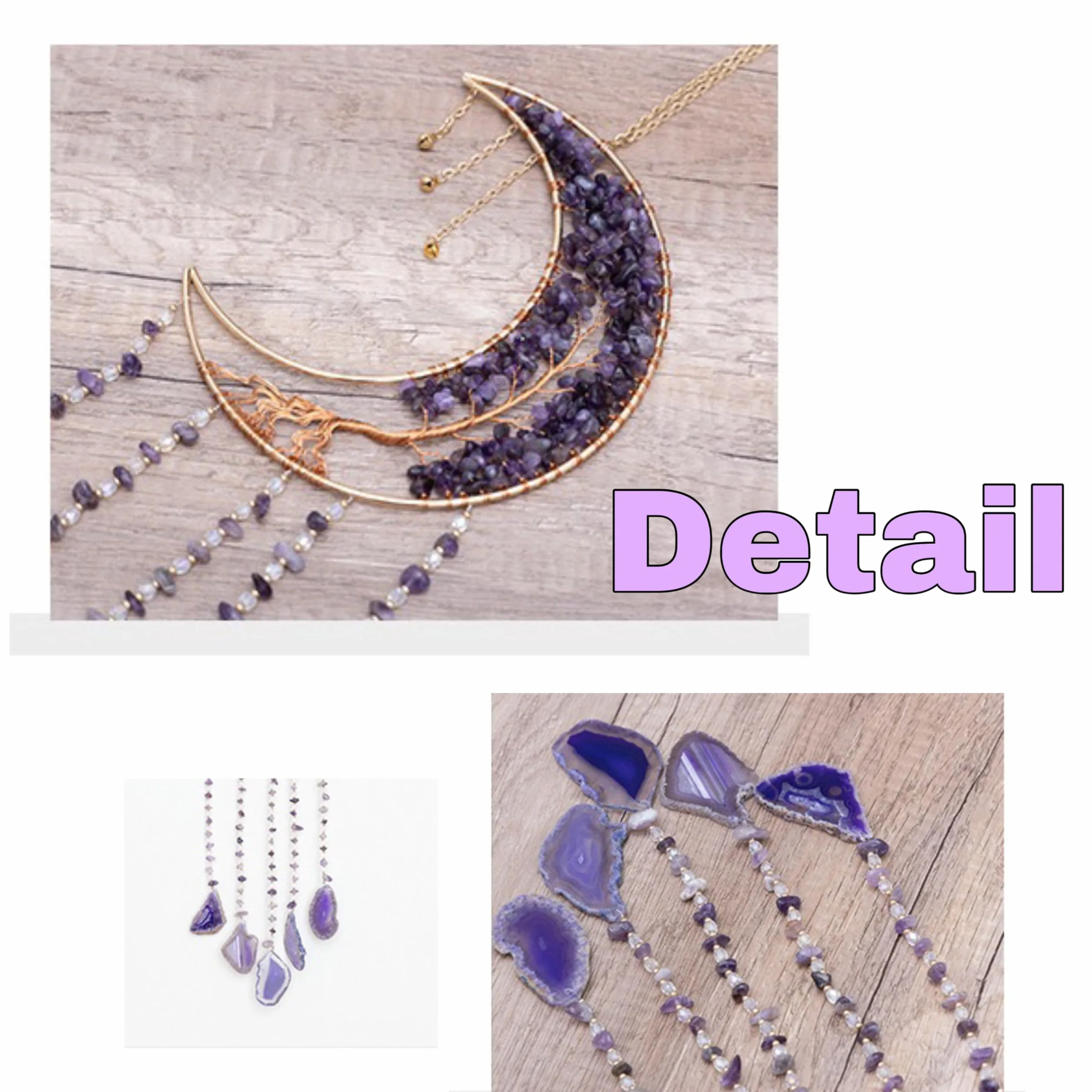 Attrape-rêves arbre de vie cristaux de lune violette agate naturelle décoration murale yoga fenêtres jardin intérieur