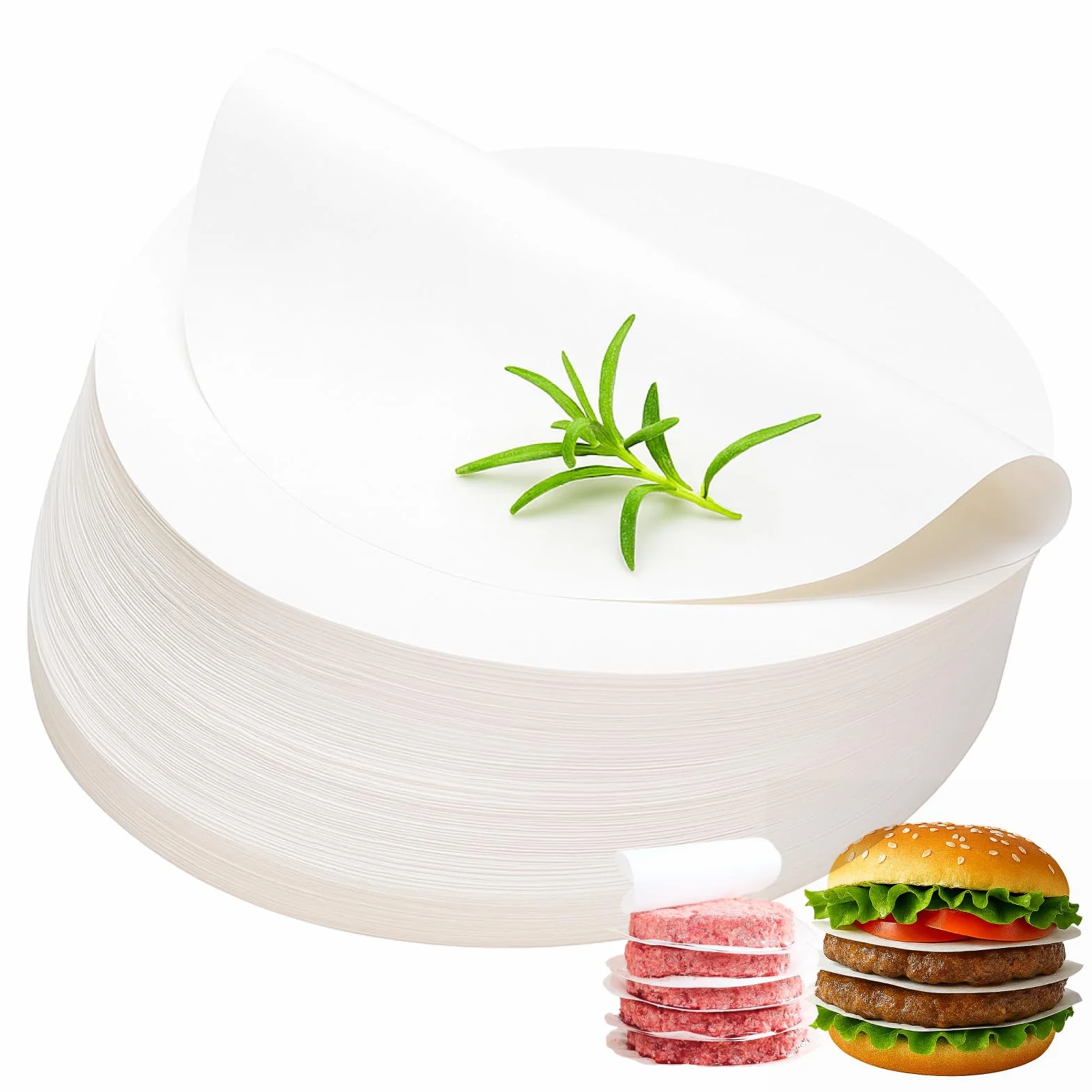 Papier steak haché Rond 11 cm 1000 pcs pour presse steak haché