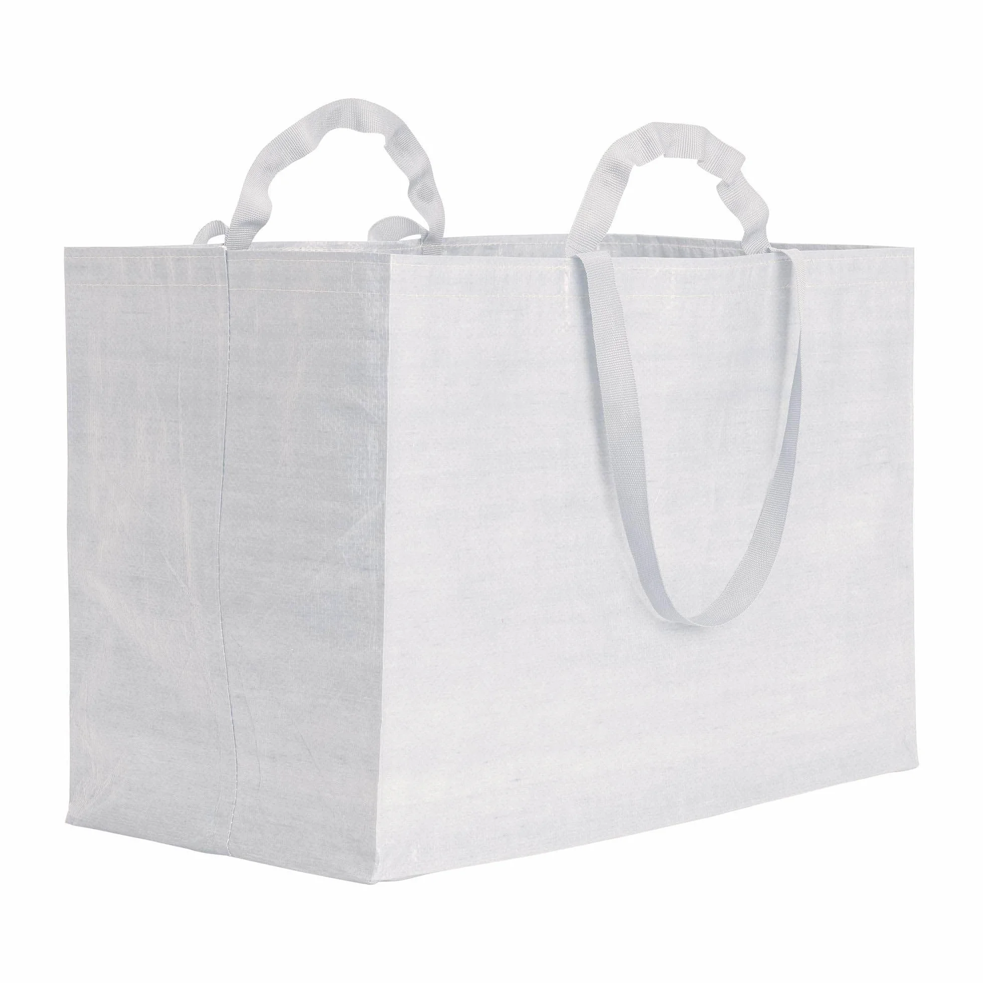 Artexia Sac de courses robuste en polypropylène recyclé laminé Maxi cabas avec soufflet et doubles poignées