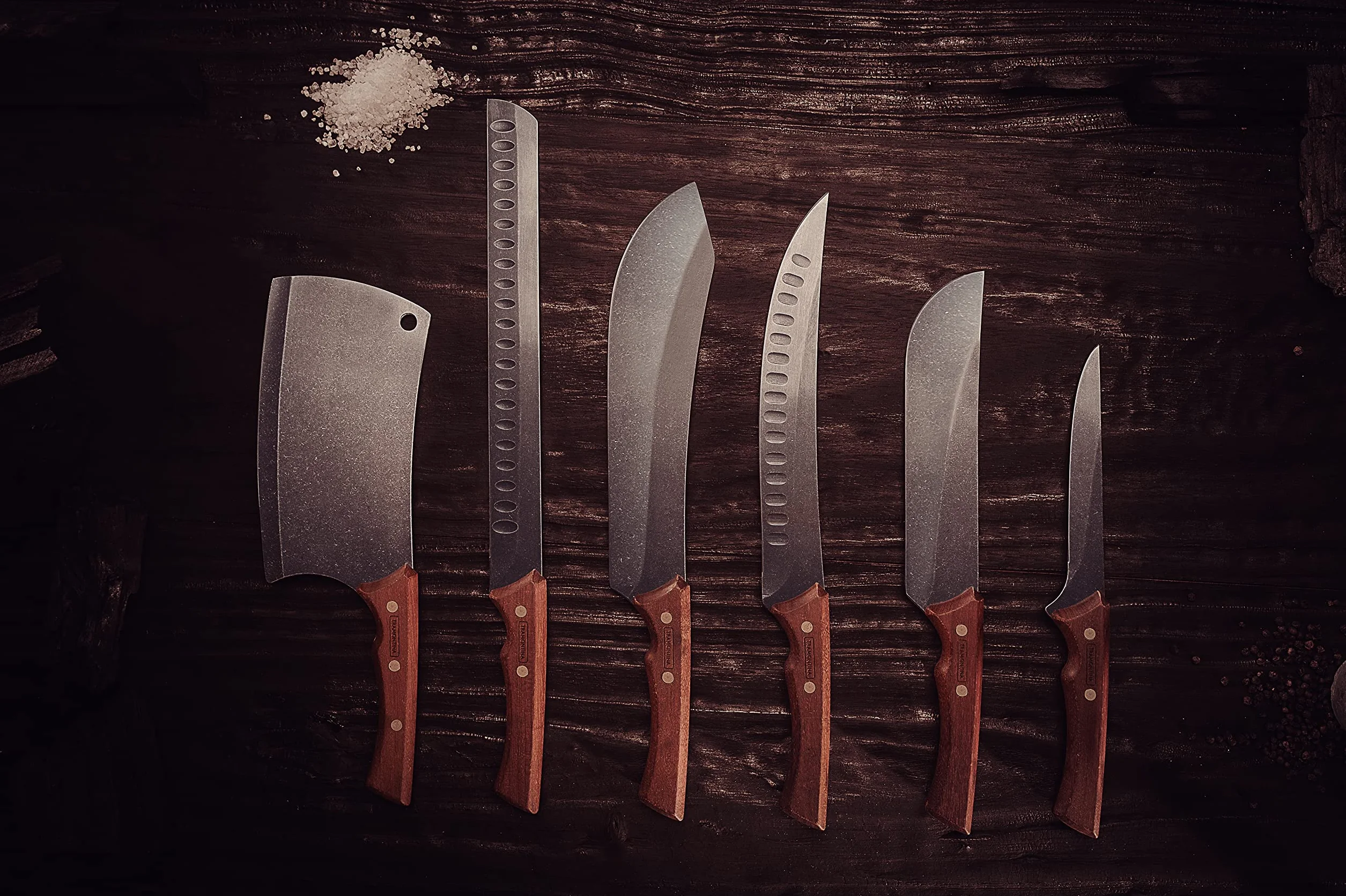 Tramontina Couteau à jambon 29cm inox bois