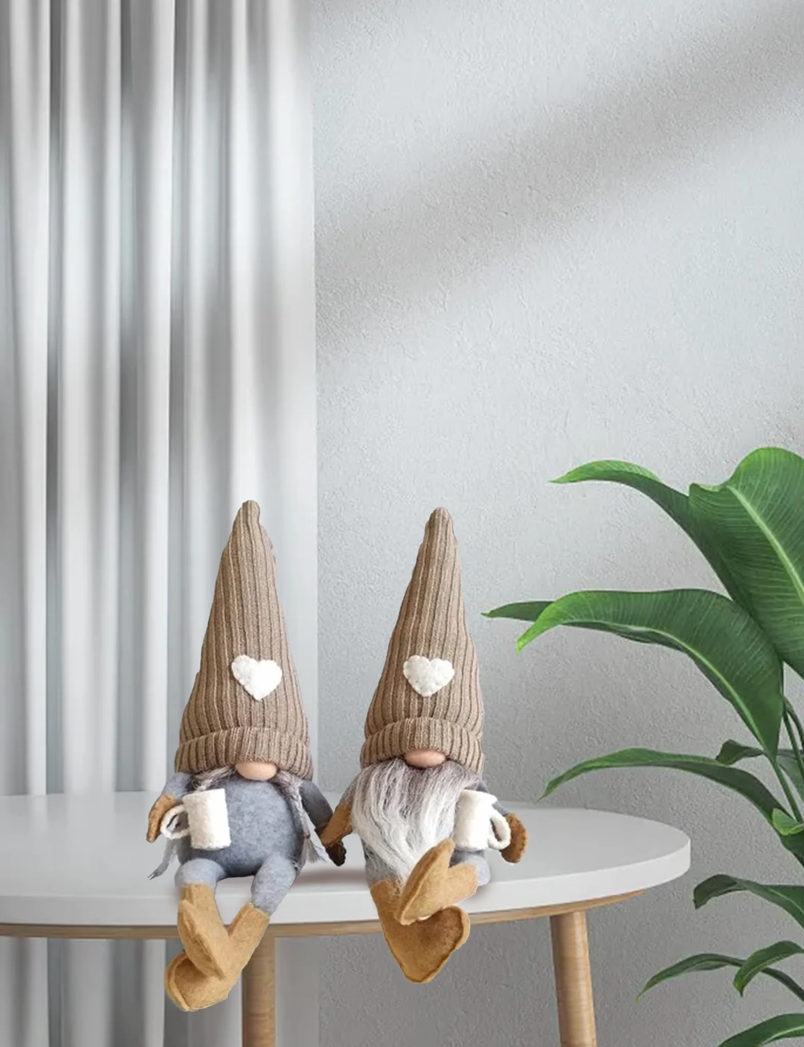 Elfe Fait Main GNOME Décoration Intérieur Café Pâques 2 Pièces