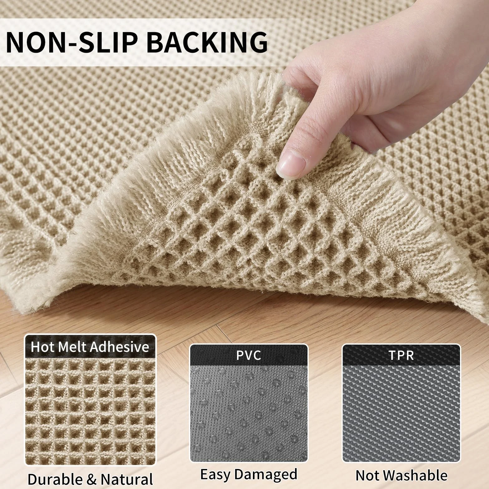 Tapis De Bain Antiderapant 50x80cm Absorbant l'eau Lavable en Machine Marron