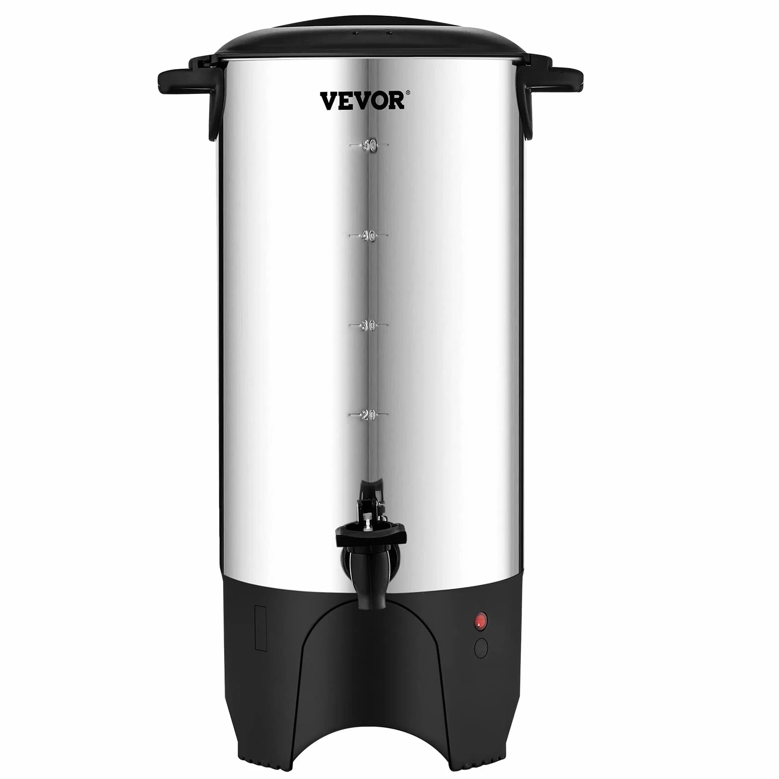 VEVOR Percolateur à Café 7,4 L 50 Tasses Acier Inoxydable Filtre Permanent Chauffe Eau