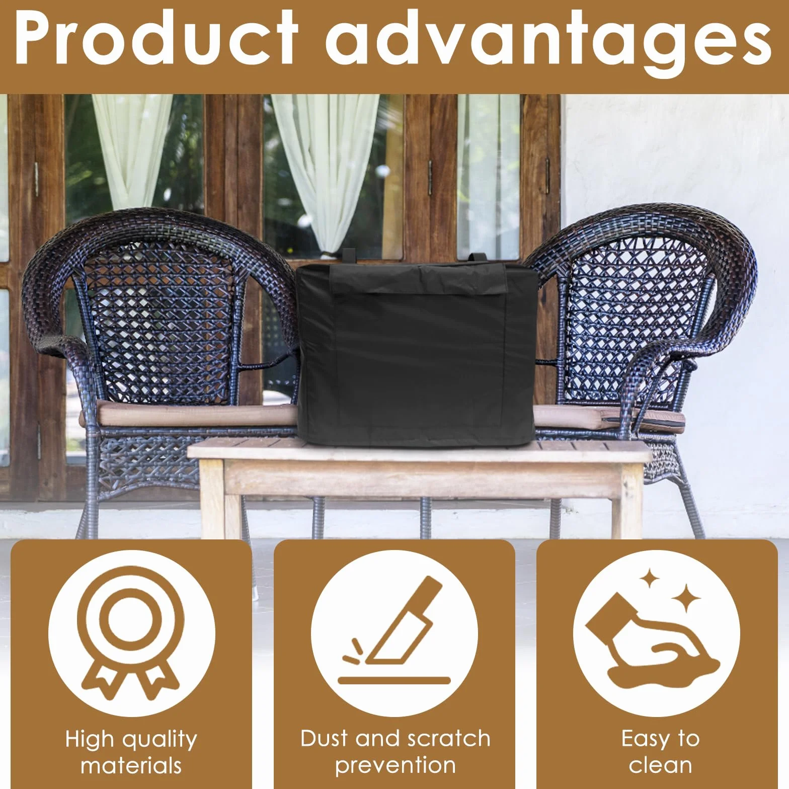 Housse de protection étanche Oxford 420D pour trancheuse commerciale 54,6 x 45,7 x 45 cm