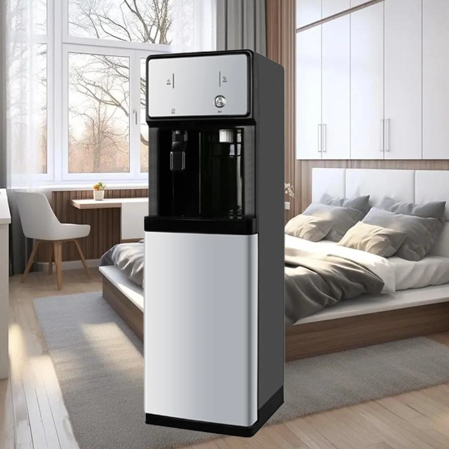 Refroidisseur d'eau Distributeur d'eau Autonome 220 V Fontaine À Eau Glacée Chaude Froide