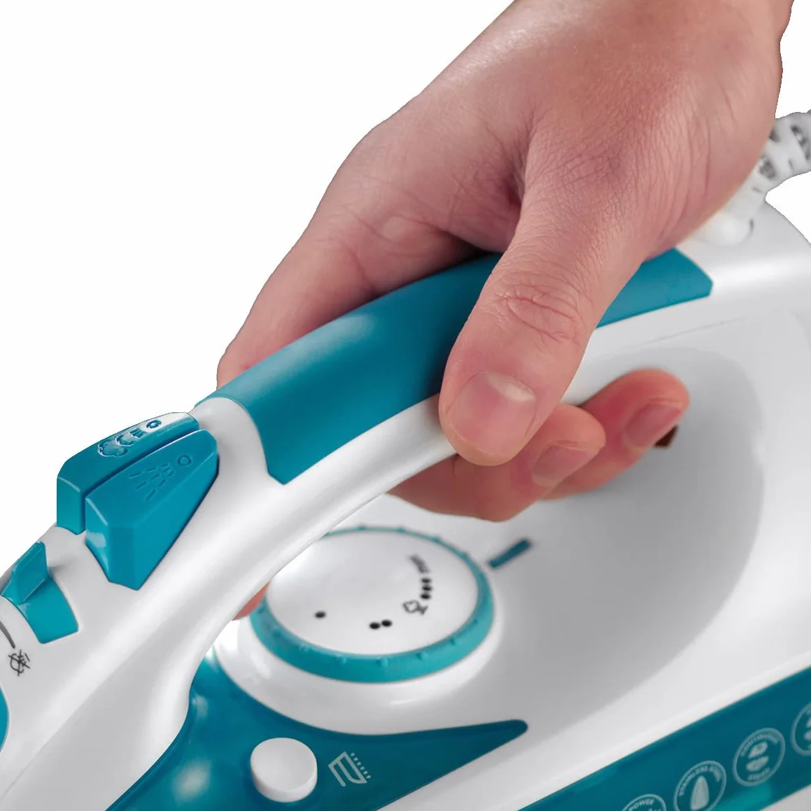 Russell Hobbs Fer à repasser vapeur Steamglide Pro 2600 W semelle céramique 300ml anticalcaire