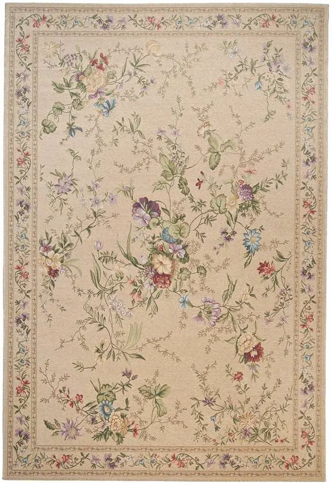 Theko Sona-Lux Tapis Classique Floral Beige