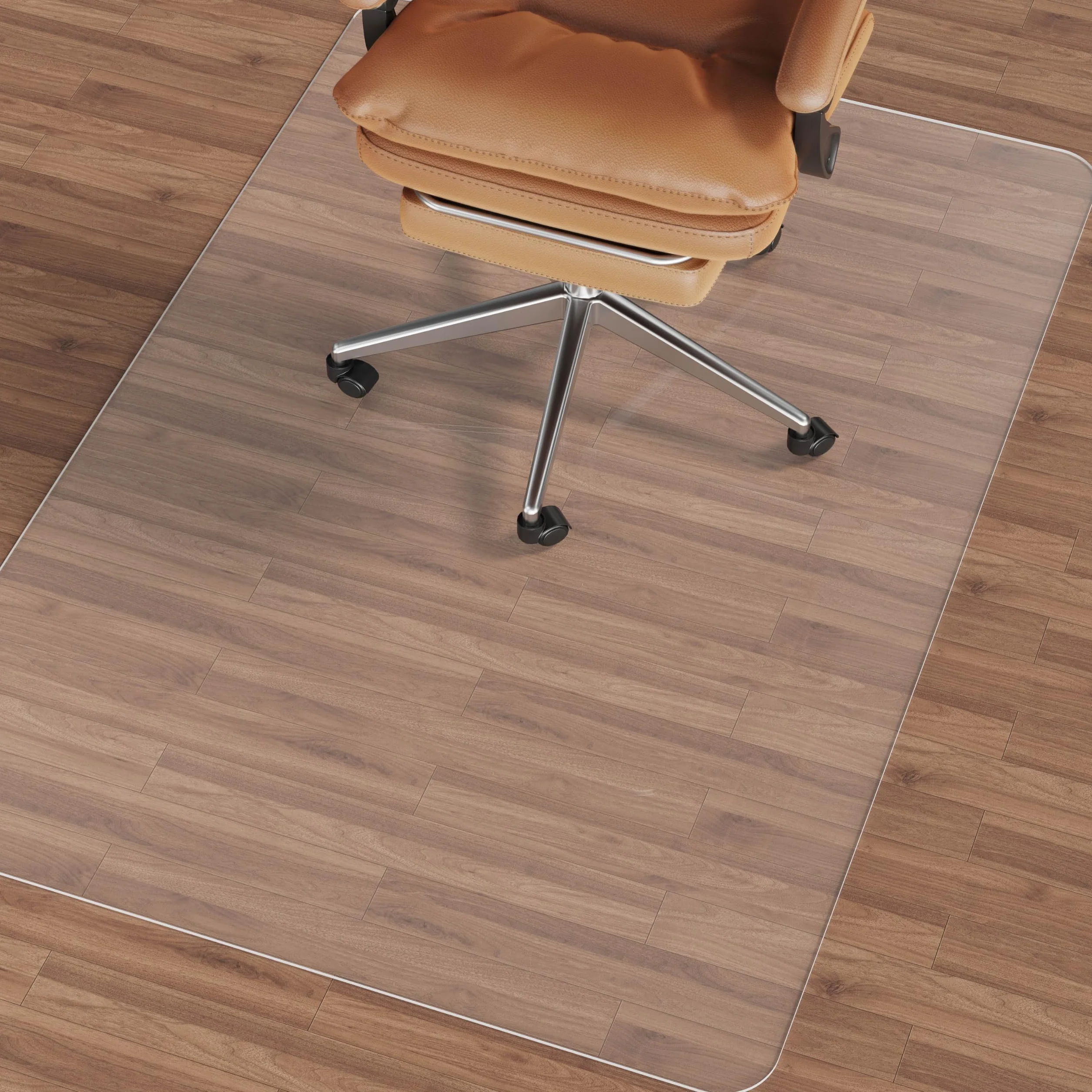 NATRKE Tapis de Sol Transparent PVC 92x122cm Protection Plancher Bureau