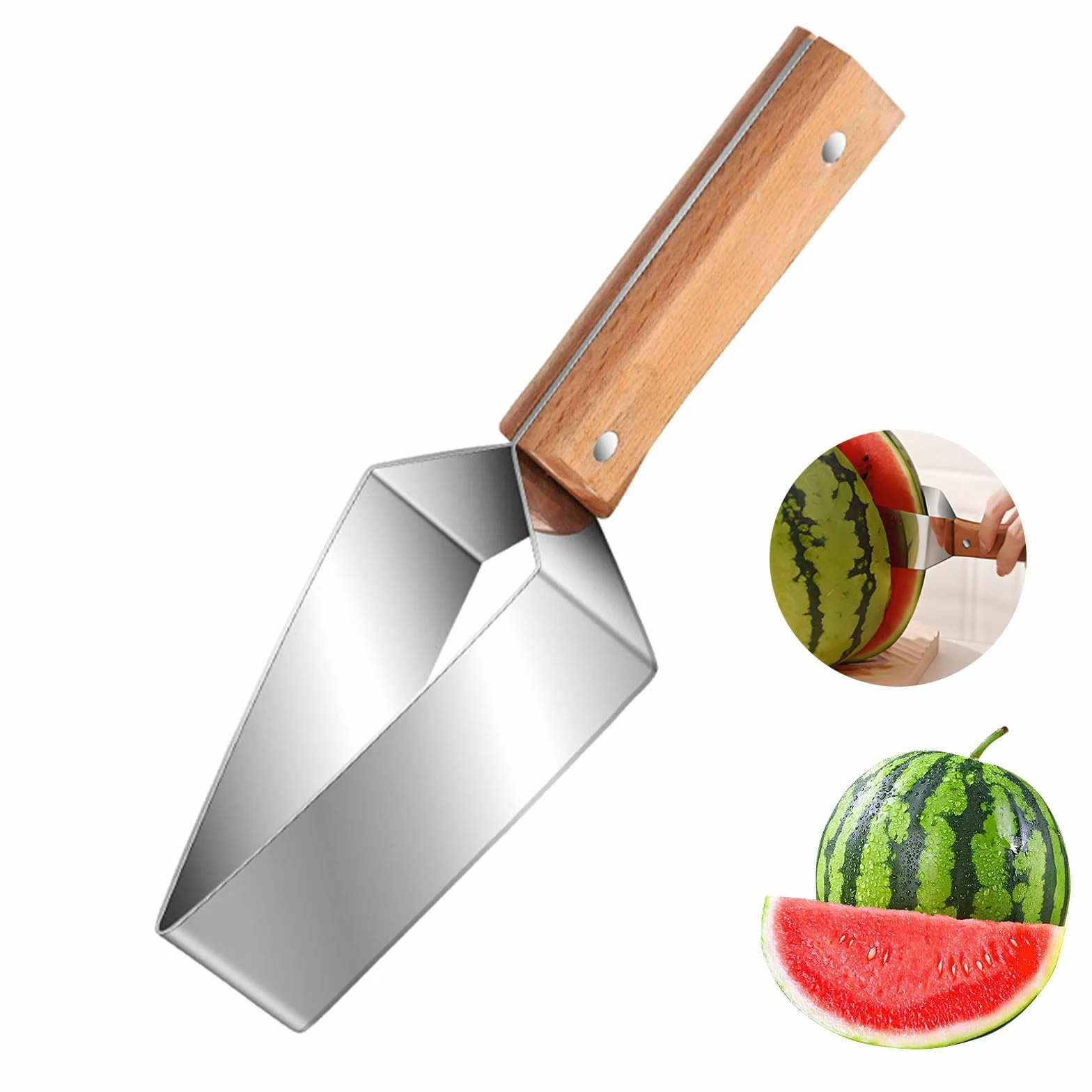 Coupe-pastèque manuel en acier inoxydable, trancheuse de fruits multifonction rapide