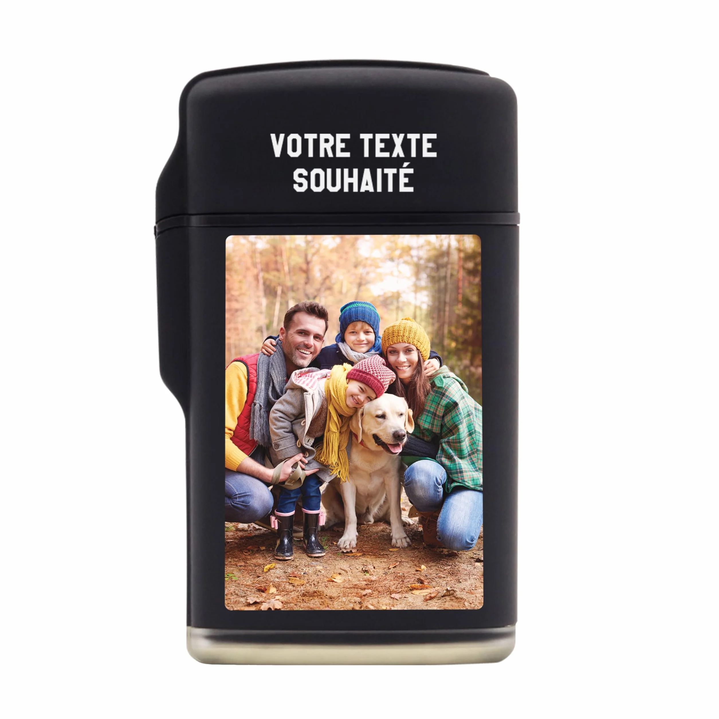 LAUBLUST Briquet personnalisé pour Homme avec Photo, Noir | Cadeaux personnalisés pour Hommes avec Gravure