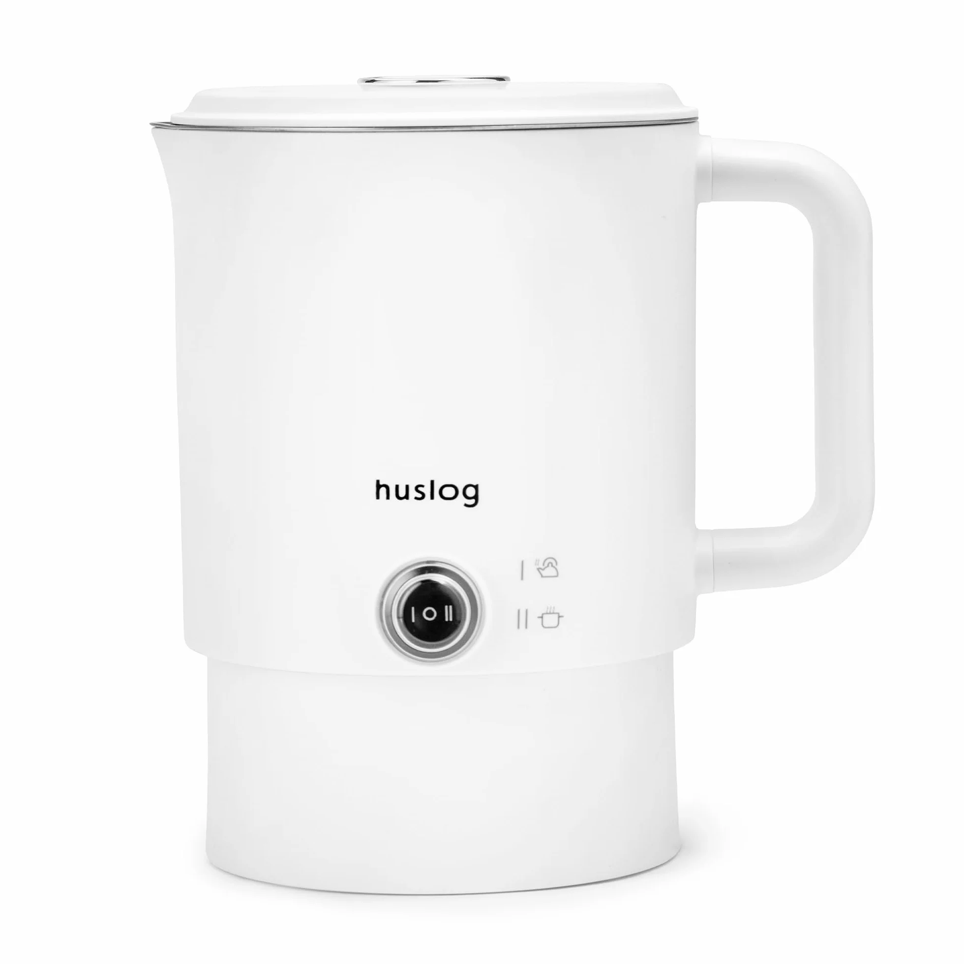 Bouilloire Électrique de Voyage Pliable 2 en 1 0,8L 650W Acier Inoxydable 304 Double Paroi Base 360°