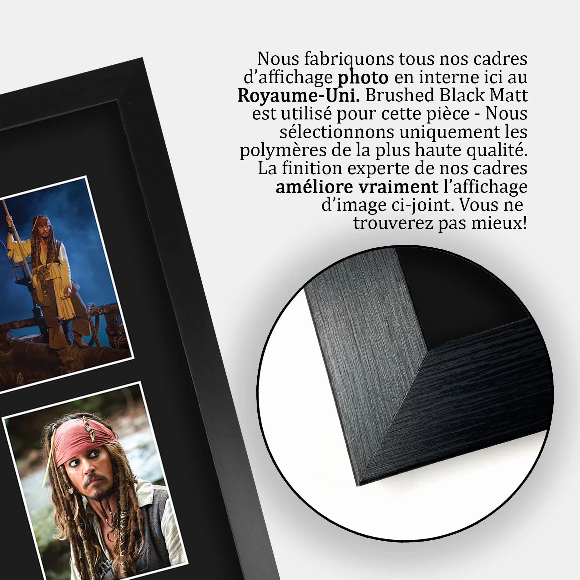 Pirates of the Caribbean Johnny Depp Autographe Affiche Encadrée A3