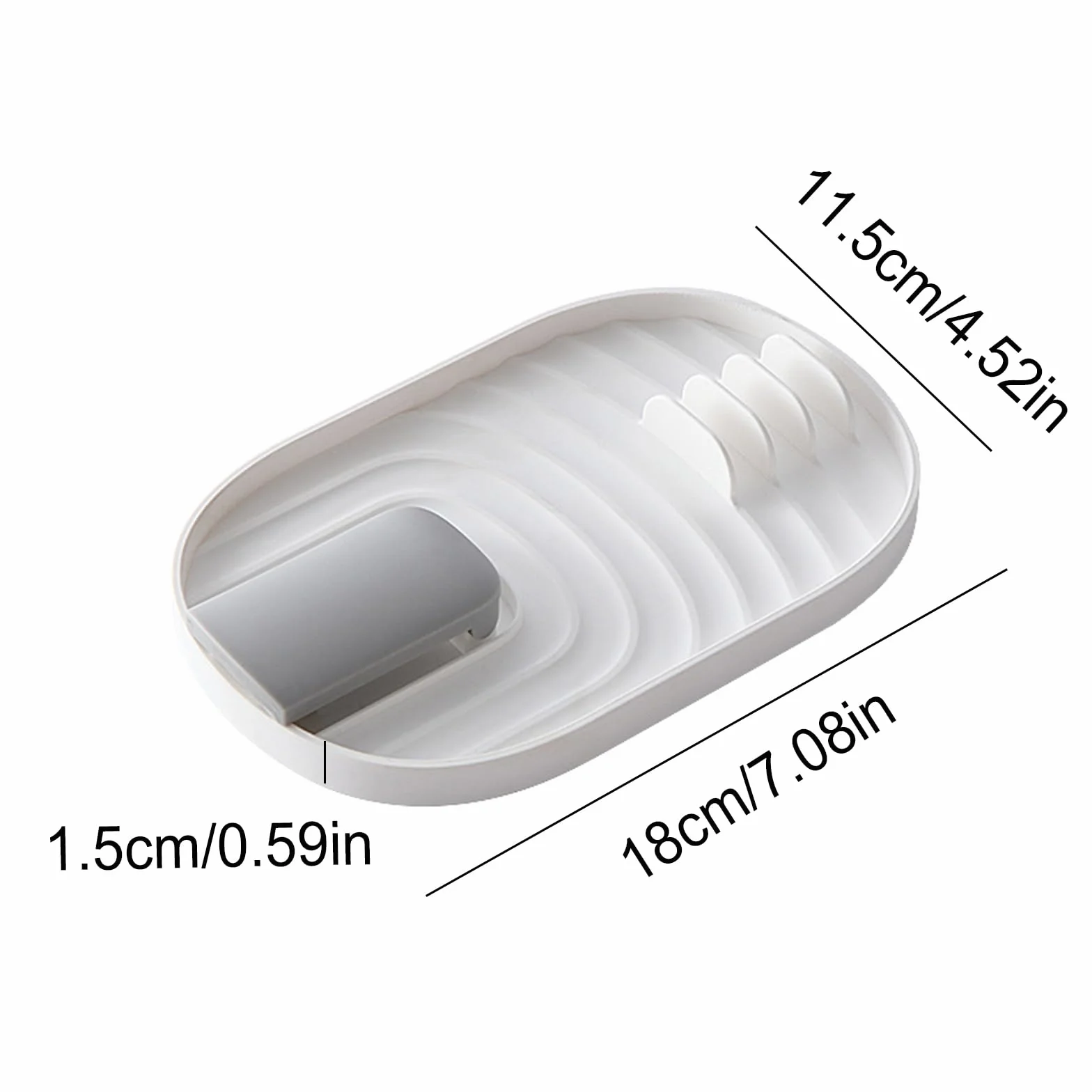 Repose Cuillère Cuisine, Support Couvercle, Porte-Ustensiles pour Cuisinière (Blanc)