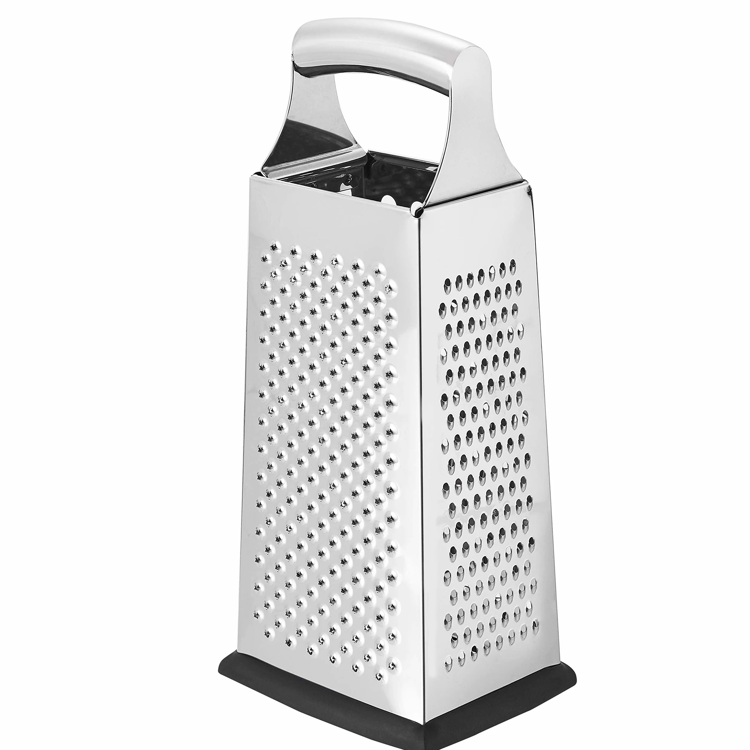 Amazon Basics Râpe à fromage rectangulaire 4 côtés acier inoxydable 22,8 cm Noir
