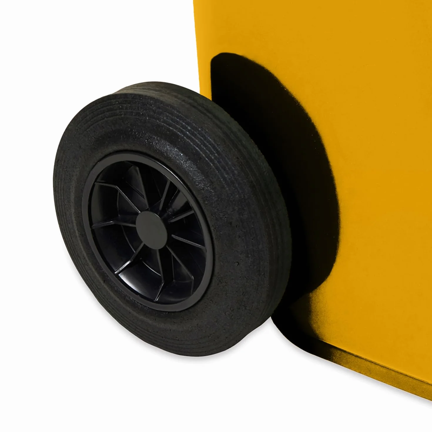 JESTIC Poubelle à roulettes 120 Litres Jaune Tri Selectif Garage XXL