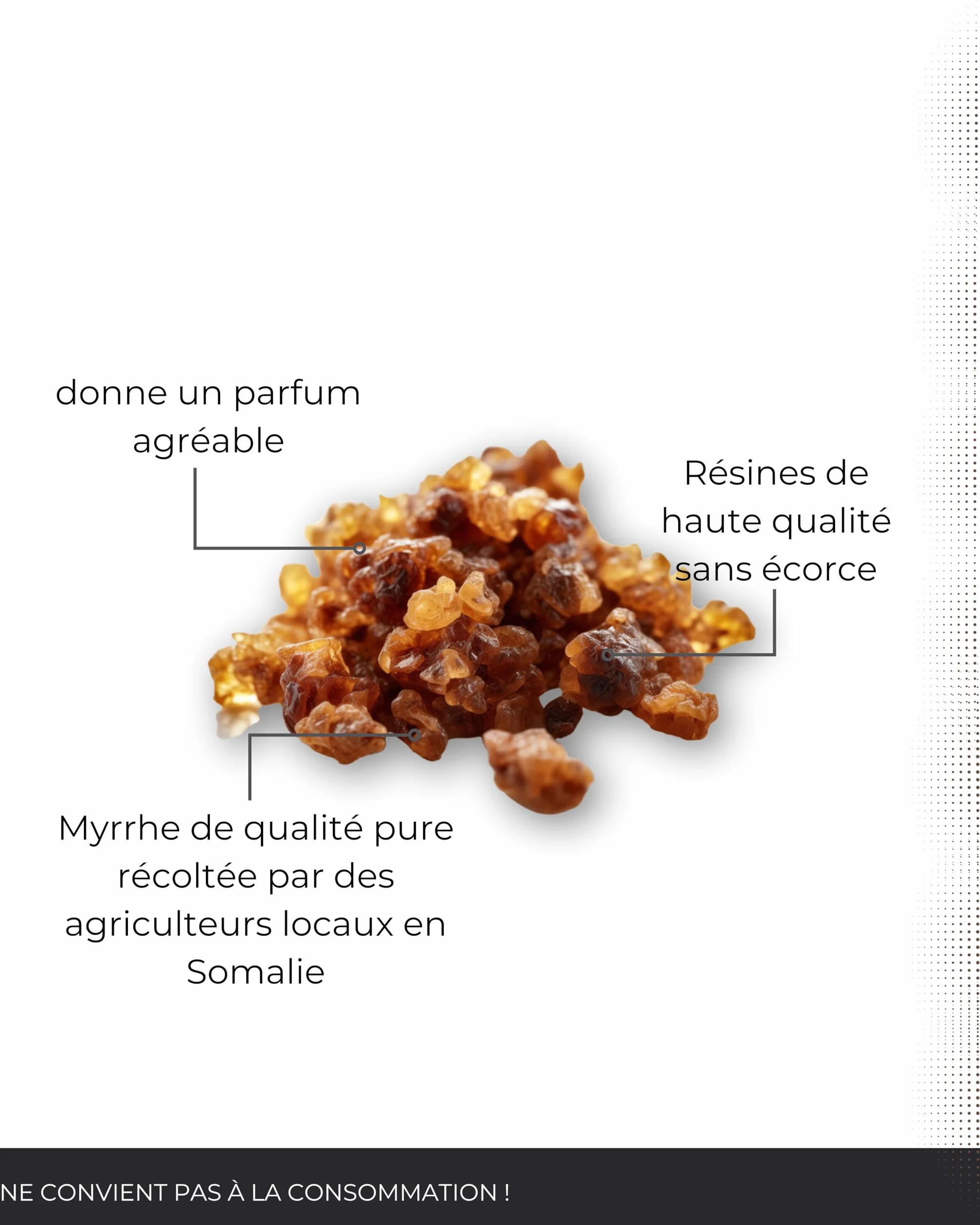 Incensera Myrrhe à Fumer 50 g Résine Naturelle d'Encens pour Méditation Rituels