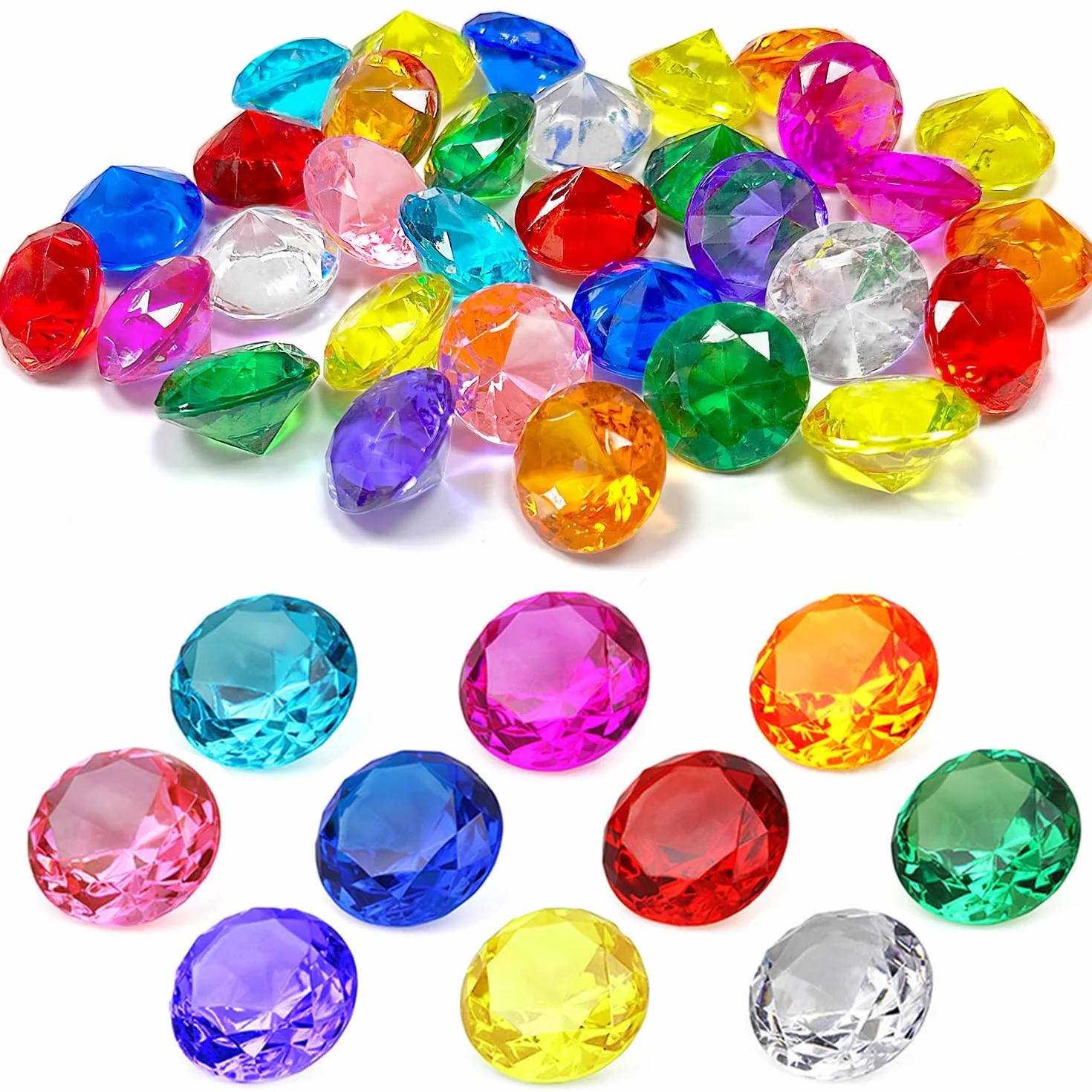 145 pièces 2 cm Diamants Acryliques Décoratifs Remplissage de Vase Décoration de Table