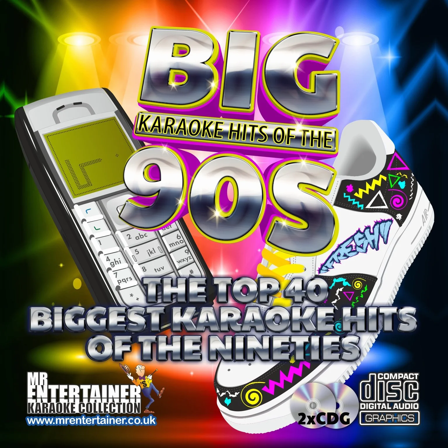 Mr Entertainer Big Hits of The 90's Double Pack 40 Classic Songs Karaoké