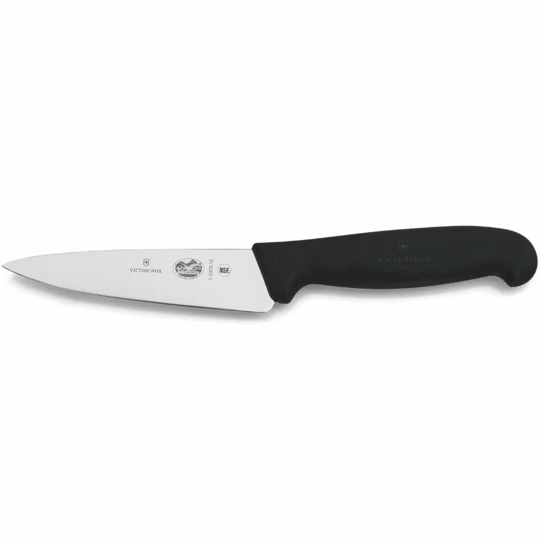 Victorinox Fibrox Couteau de chef 12 cm Lame lisse Inox Noir