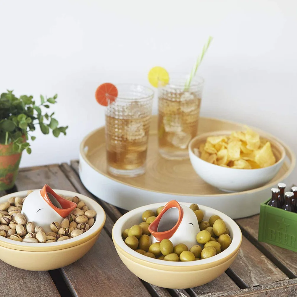 Balvi Bol apéritif Hungry Bird avec compartiment pour coques noix