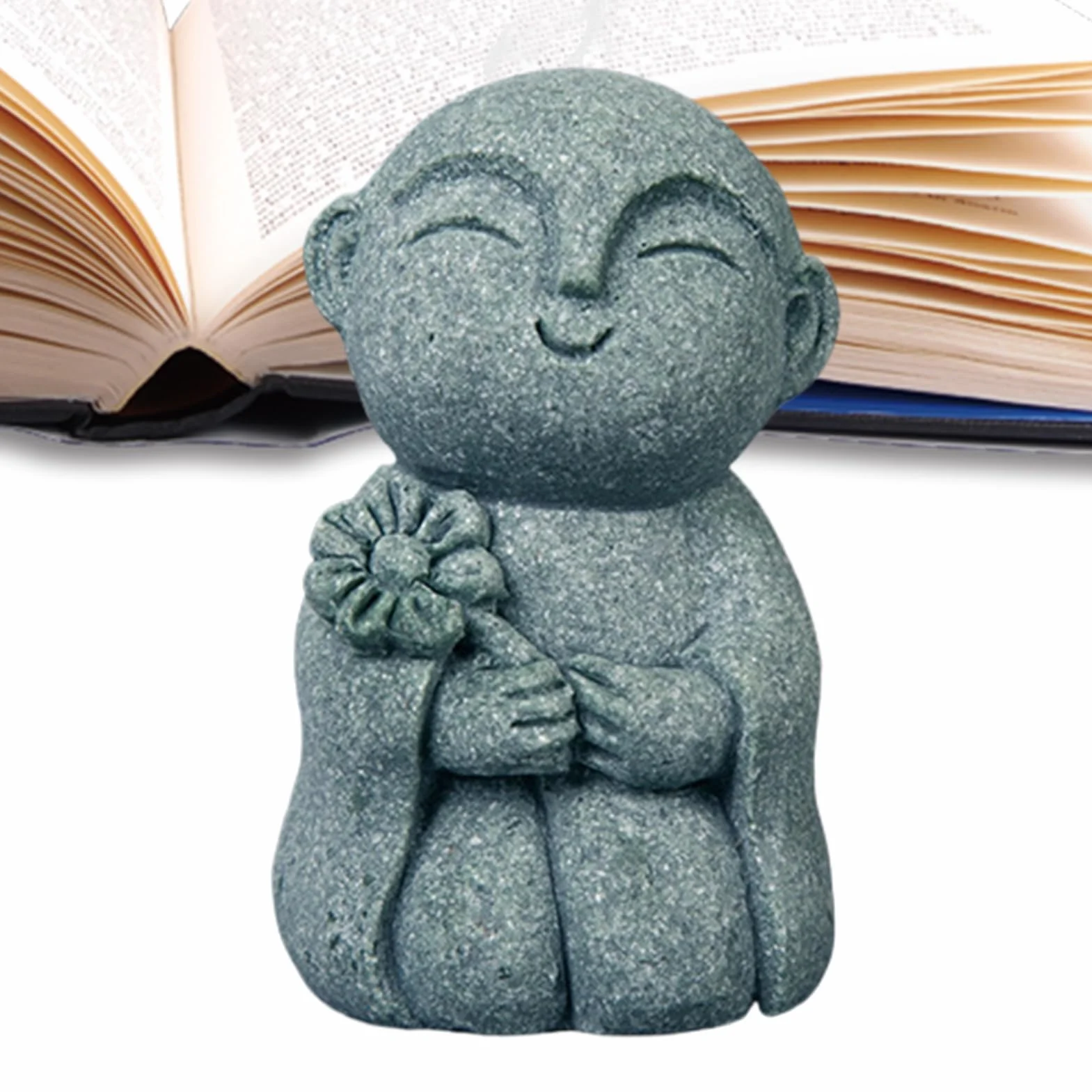 Figurines de Bouddha en Pierre pour Jardin, Sculpture Bouddhiste Spirituelle