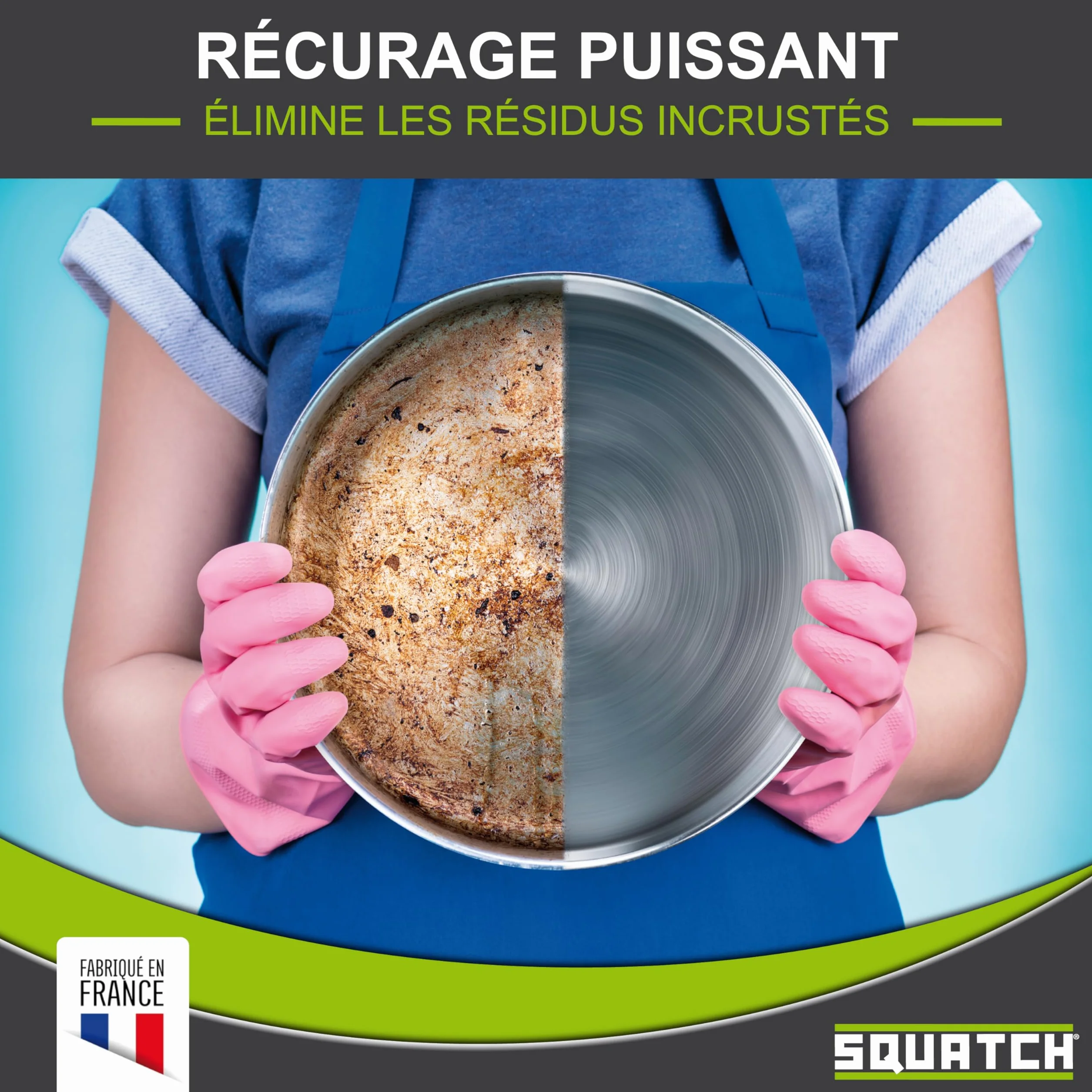 SQUATCH® Classic Lot de 10 Éponges Vaisselle Cellulose Ultra Absorbantes
