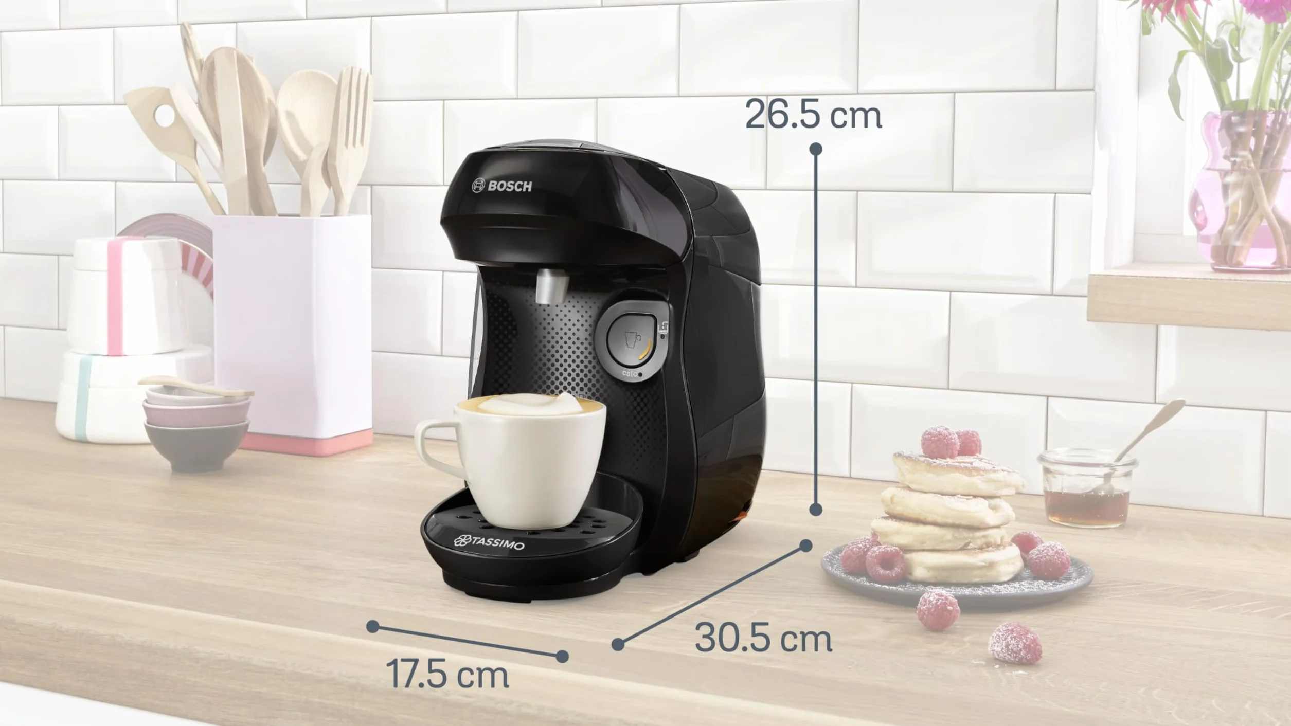 Bosch Tassimo Happy friendly TAS102EA Machine à café multi-boissons OneTouch cafétière à dosettes Intellibrew noir