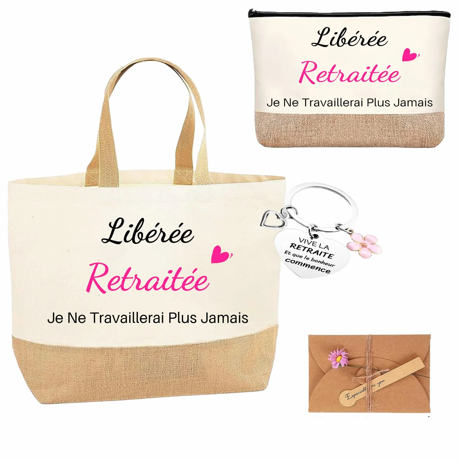 Tote Bag Retraite Cadeau pour Femme Sac Retraitée