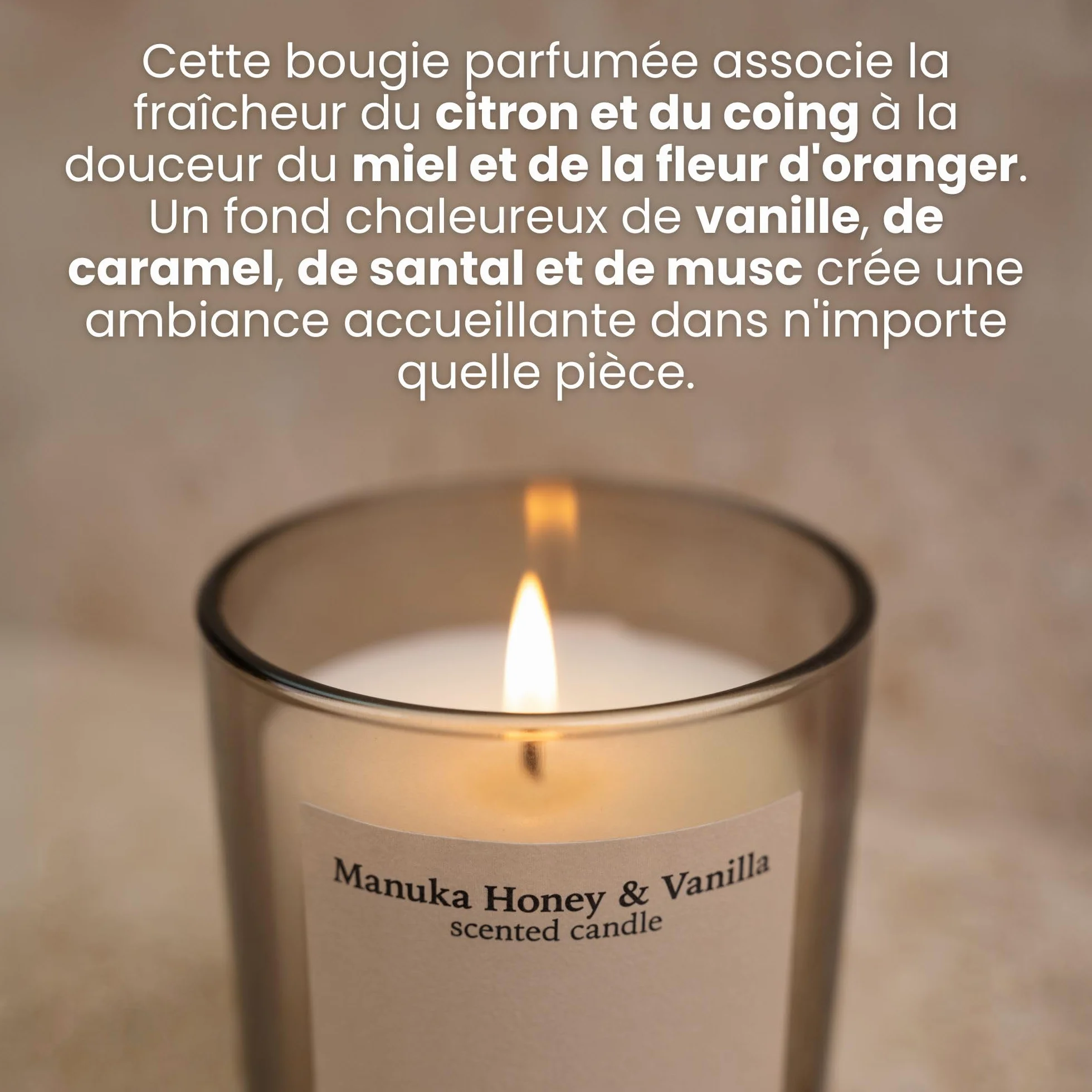 Jean & Len Bougie Miel de Manuka & Vanille 195 g