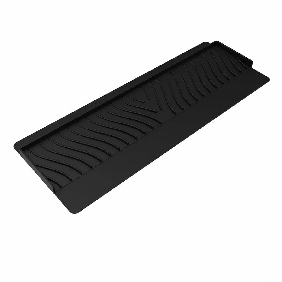 Évier de cuisine en silicone noir protection bords anti-éclaboussures compatible acier inoxydable granit quartz